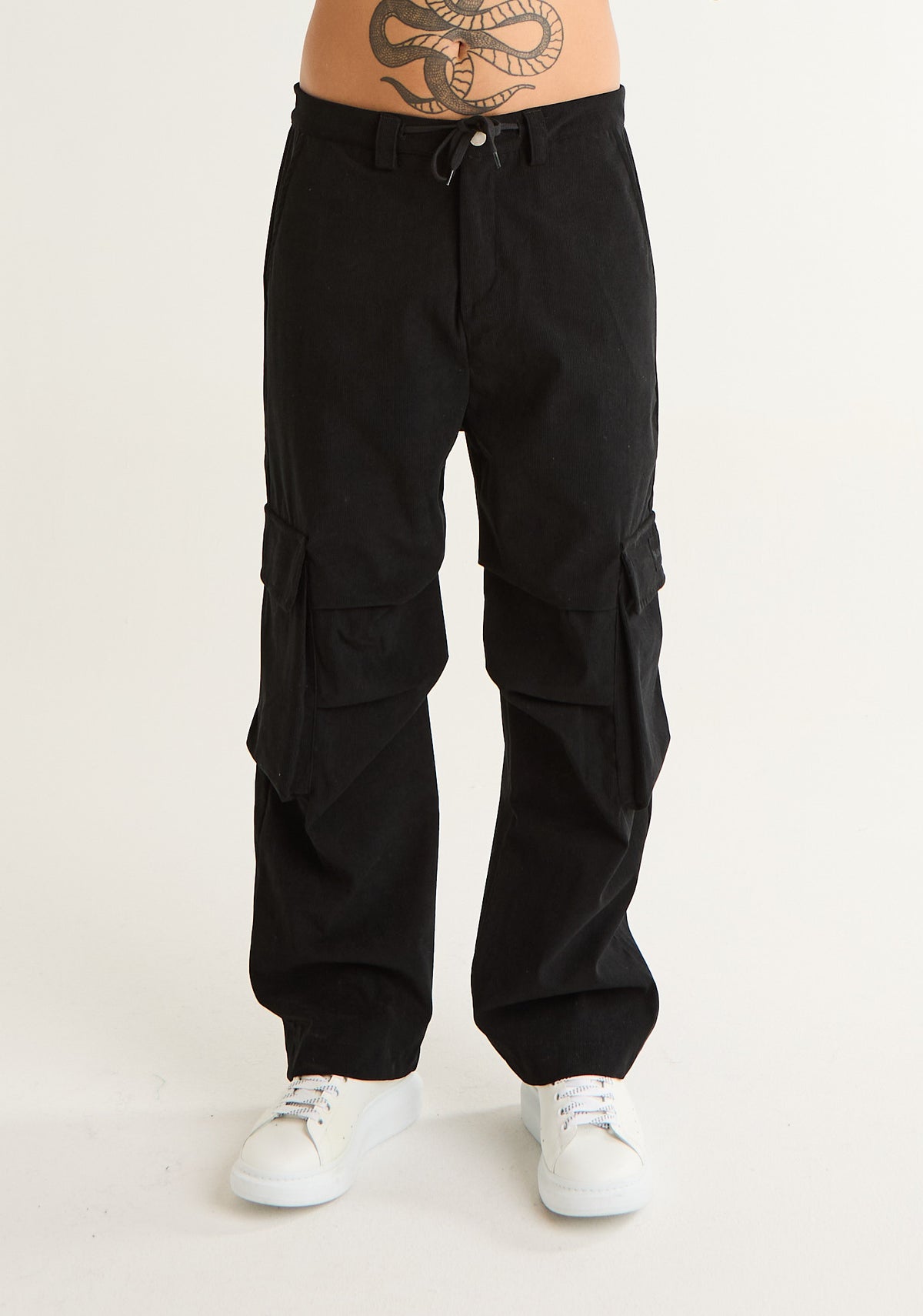 Pantalone cargo a coste