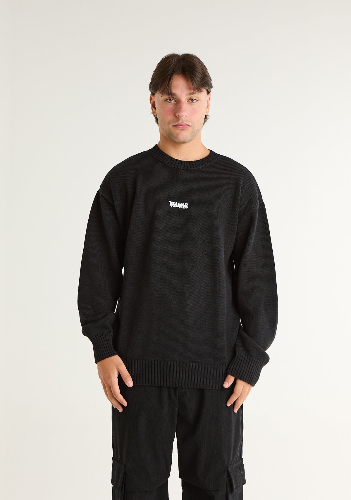 Maglione con stampa posteriore