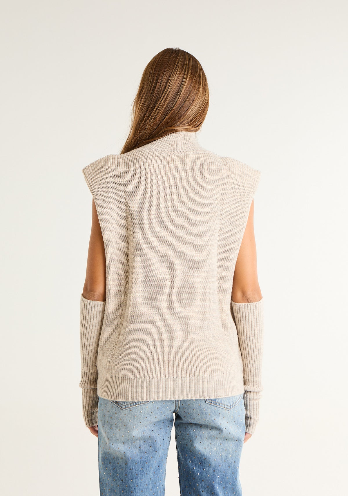 Maglia smanicata con manicotti