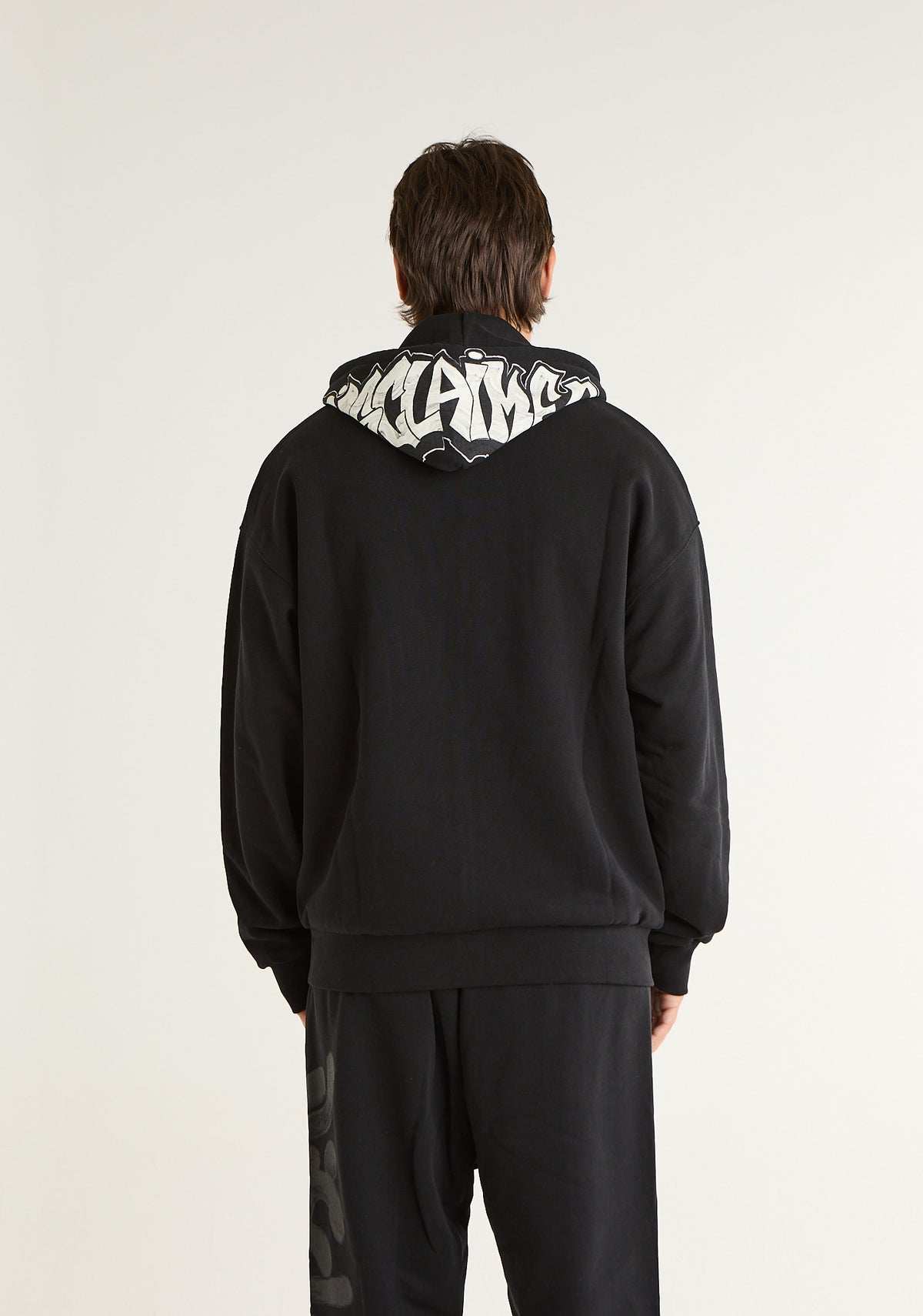 Felpa basic fullzip con stampa su cappuccio
