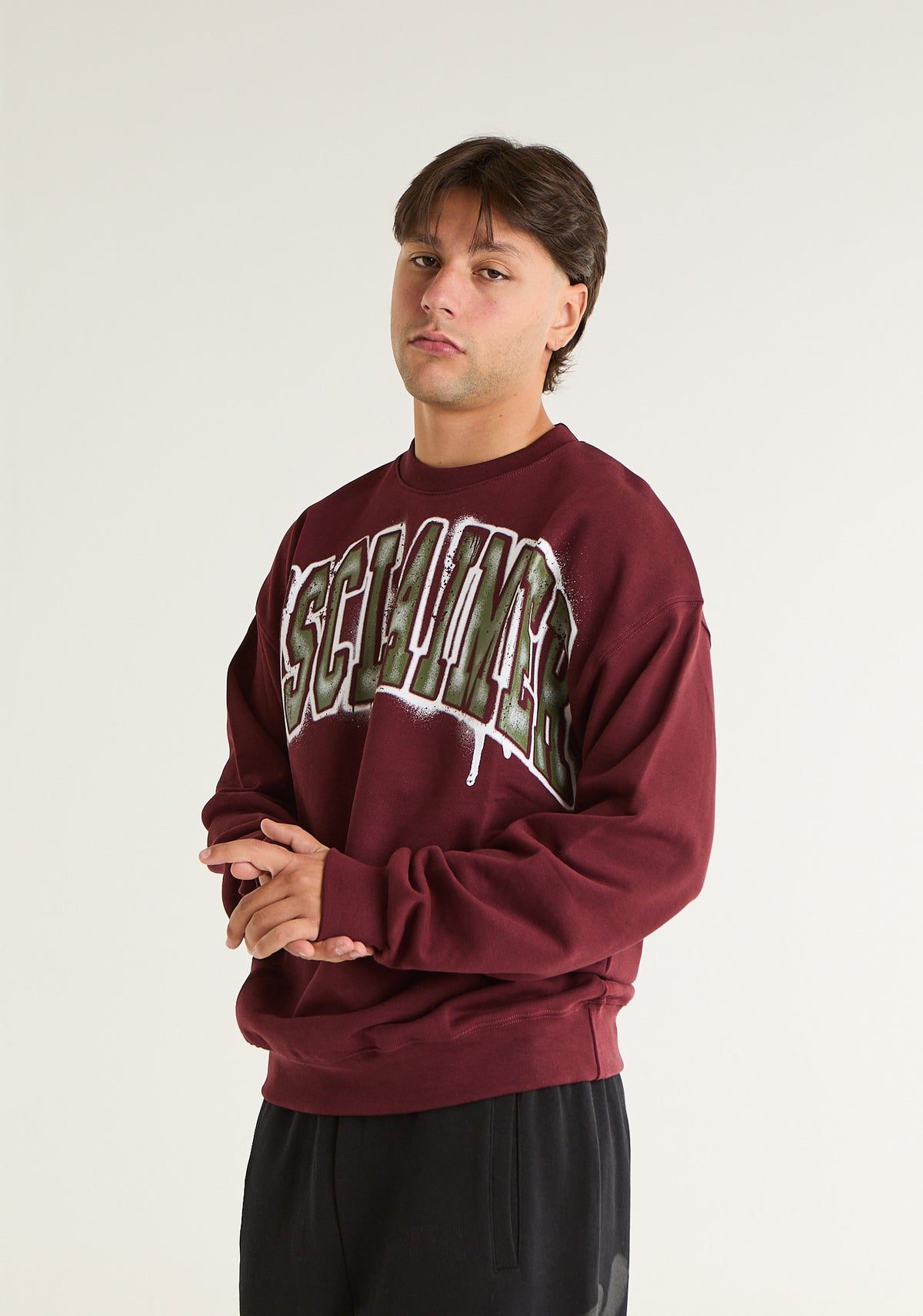 Felpa girocollo stampa college