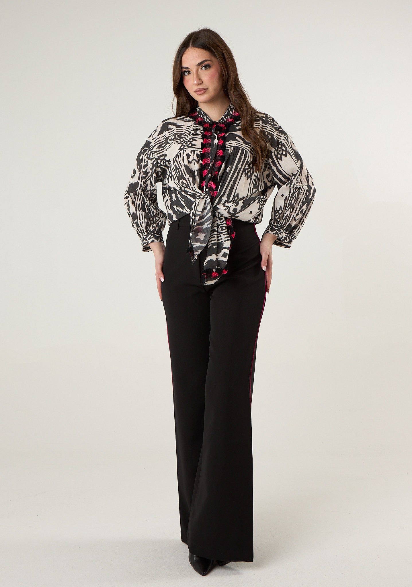 Camicia over in fantasia azteca
