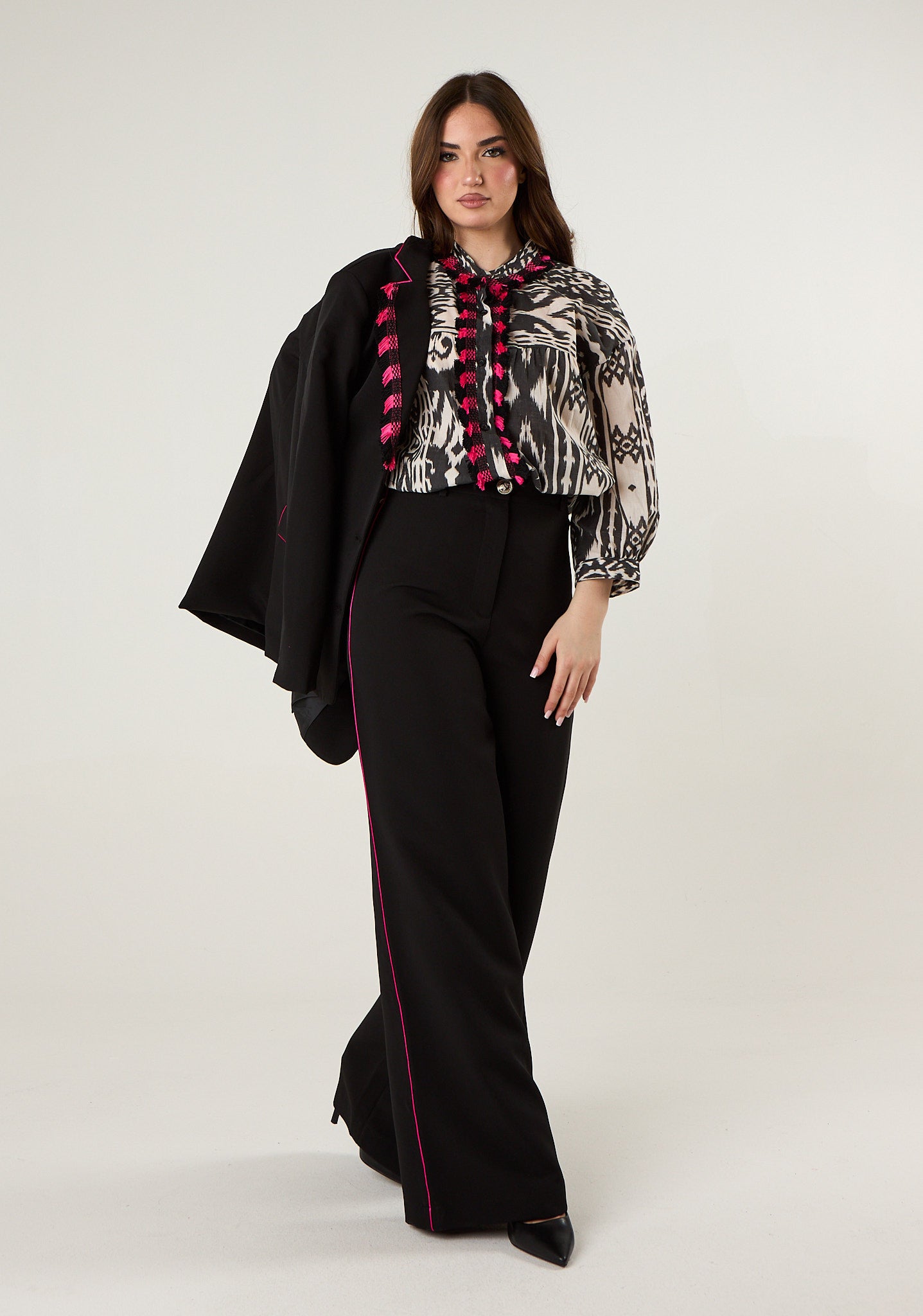 Camicia over in fantasia azteca