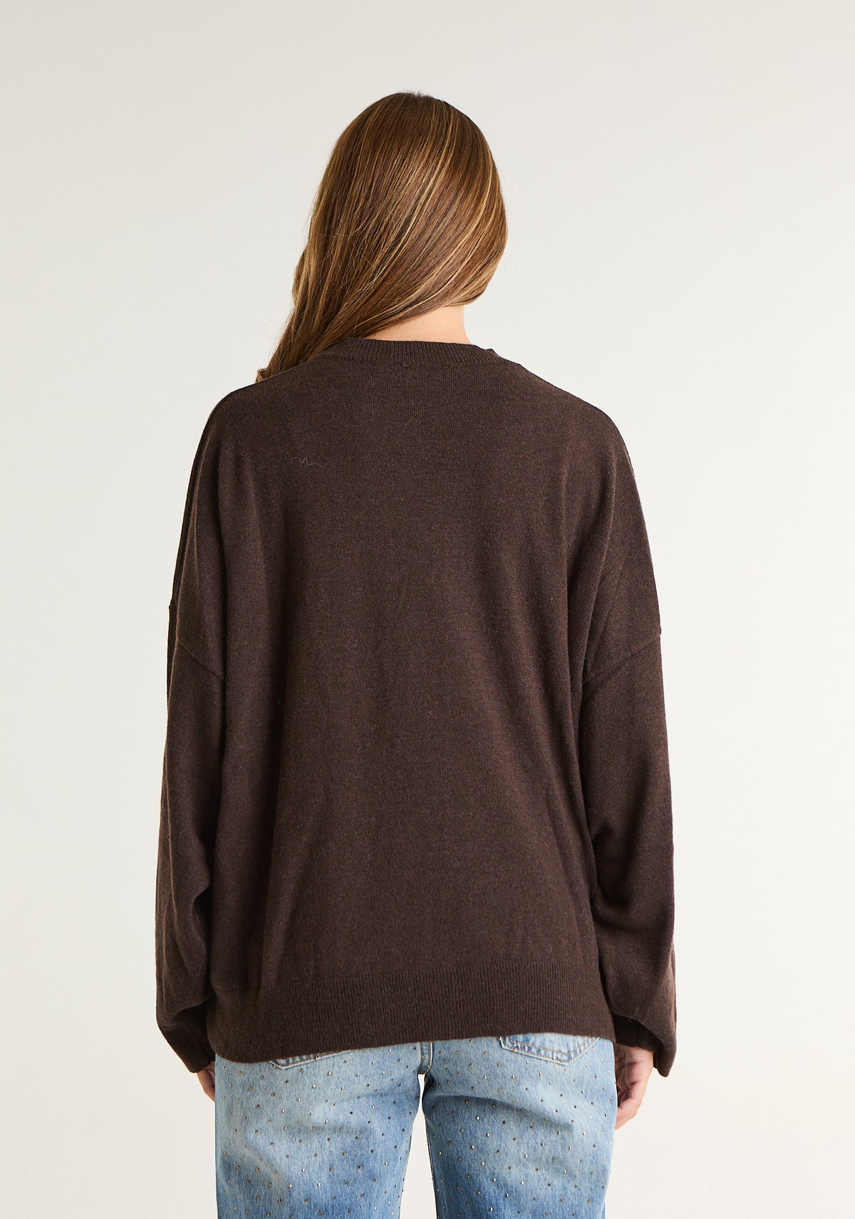 Maglia over in lana pettinata