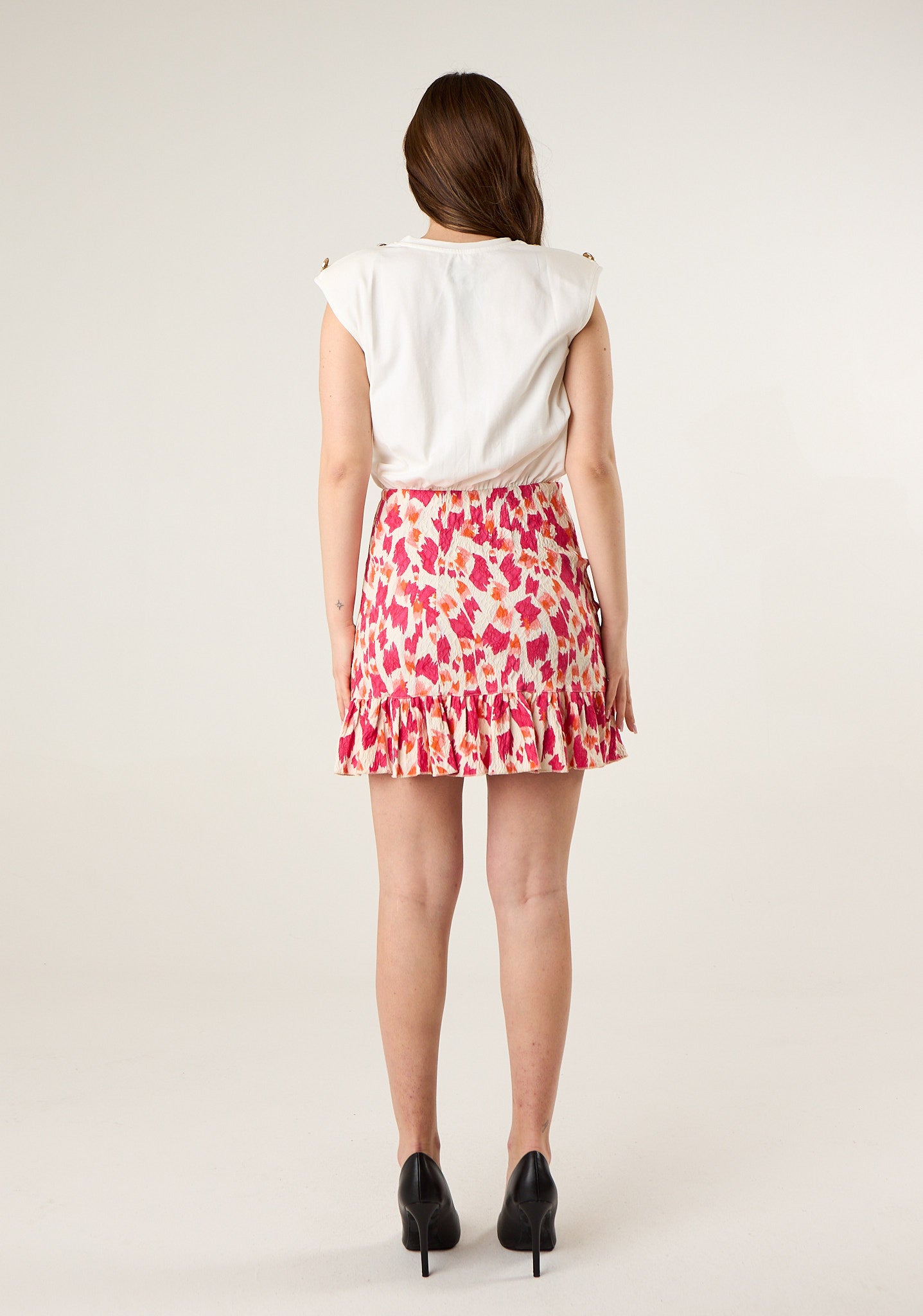 Abito con gonna arricciata