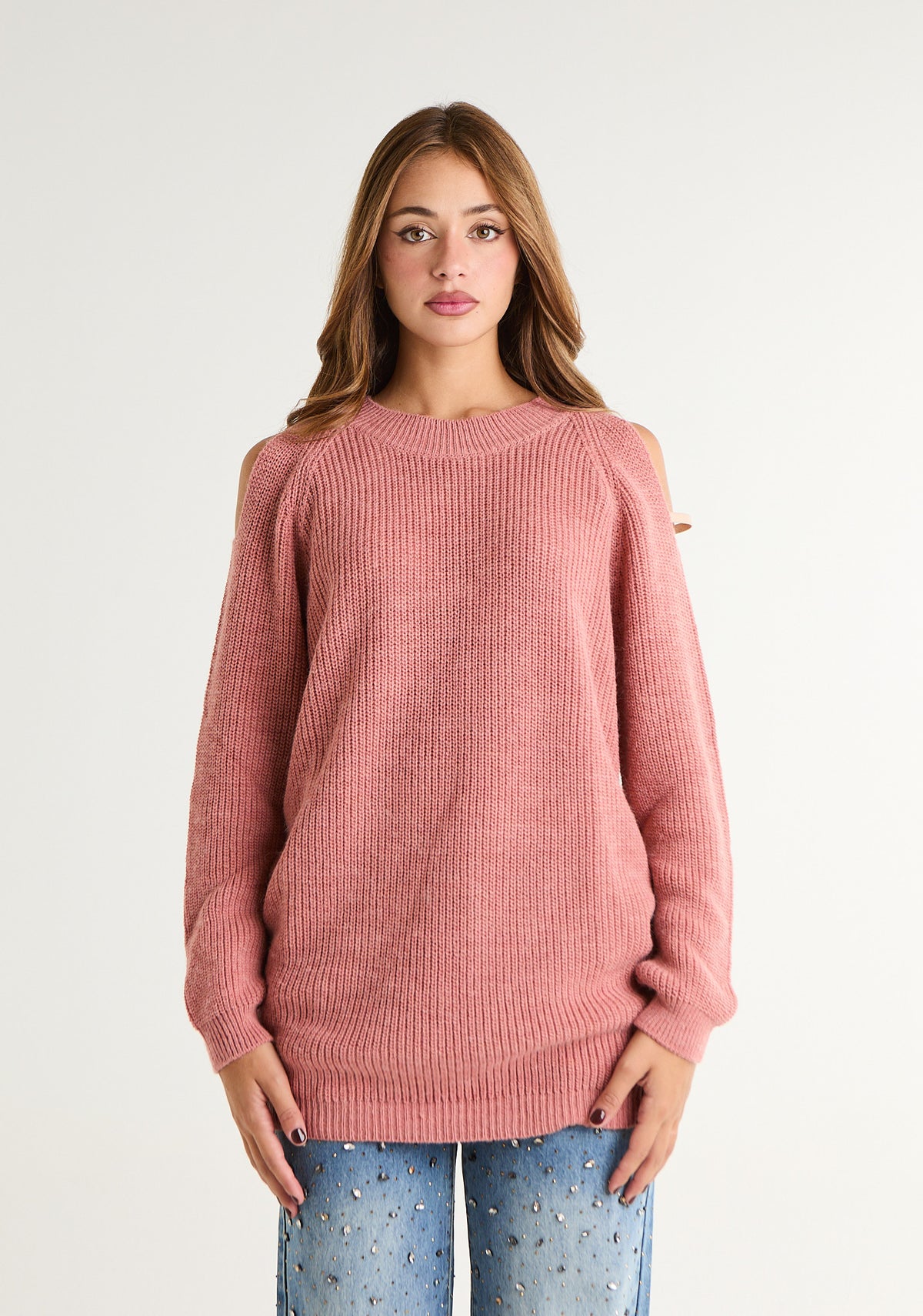 Maglia lunga con omeri scoperti