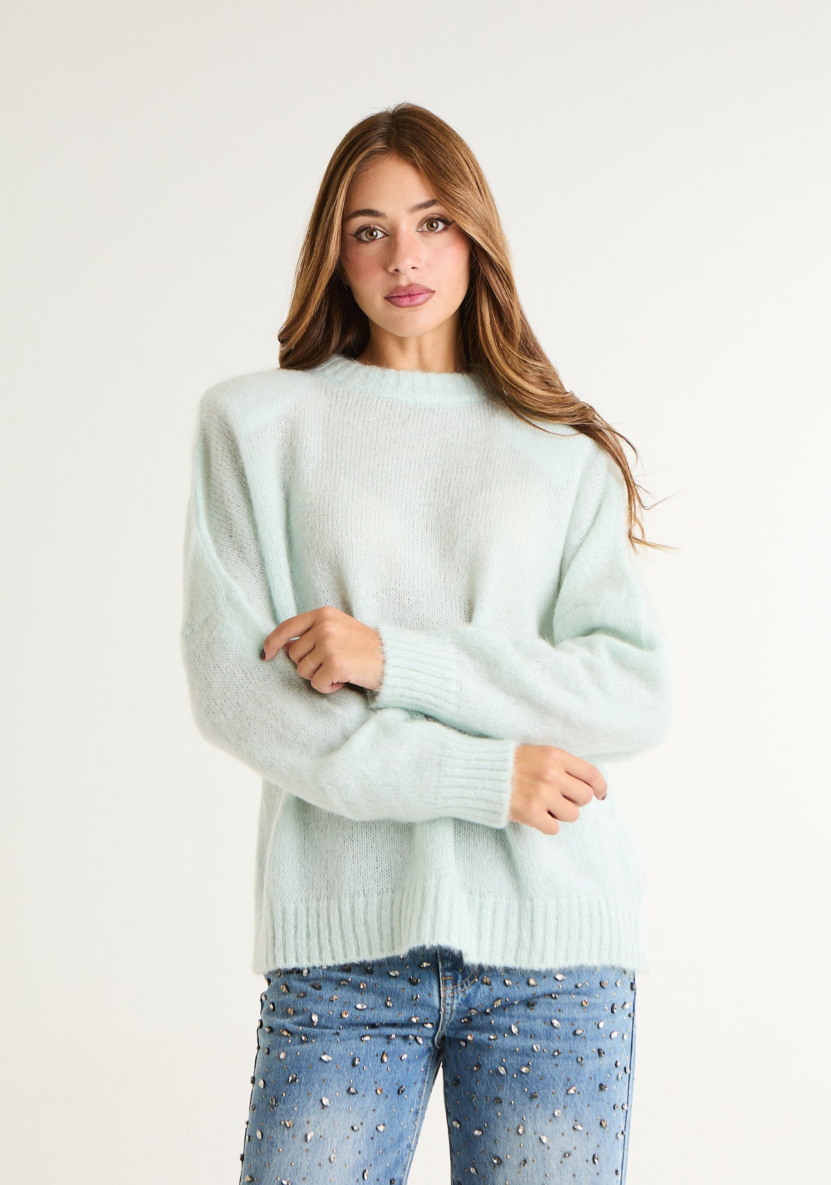 Maglia in misto angora