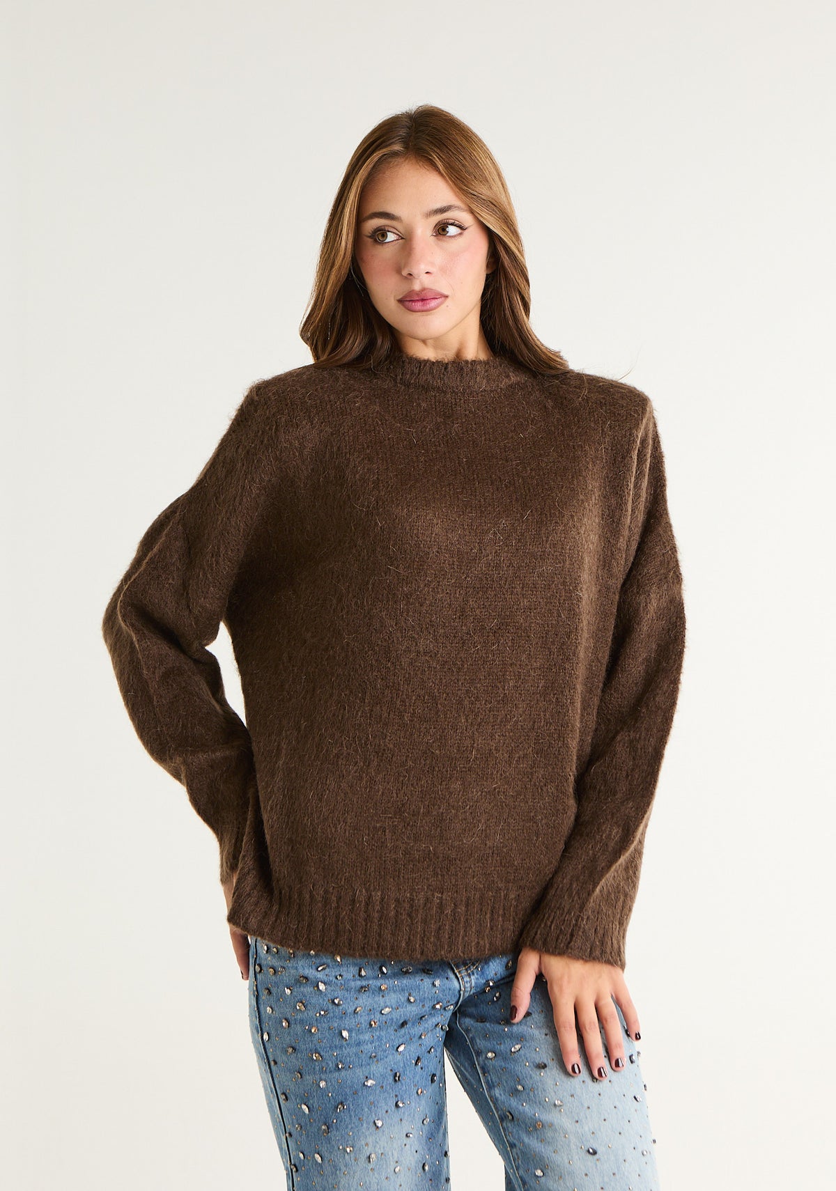Maglia in misto angora