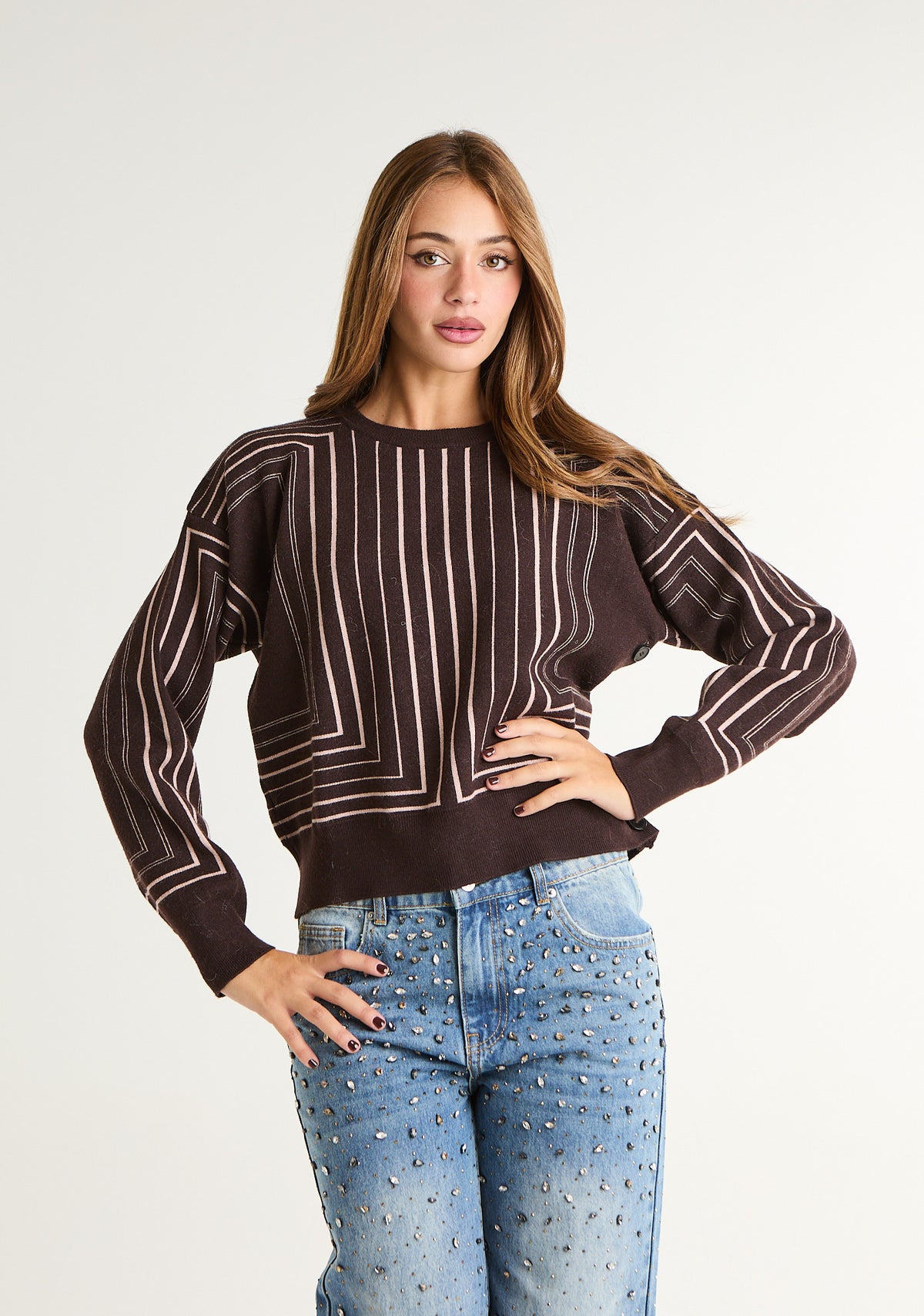 Maglia a motivo geometrico