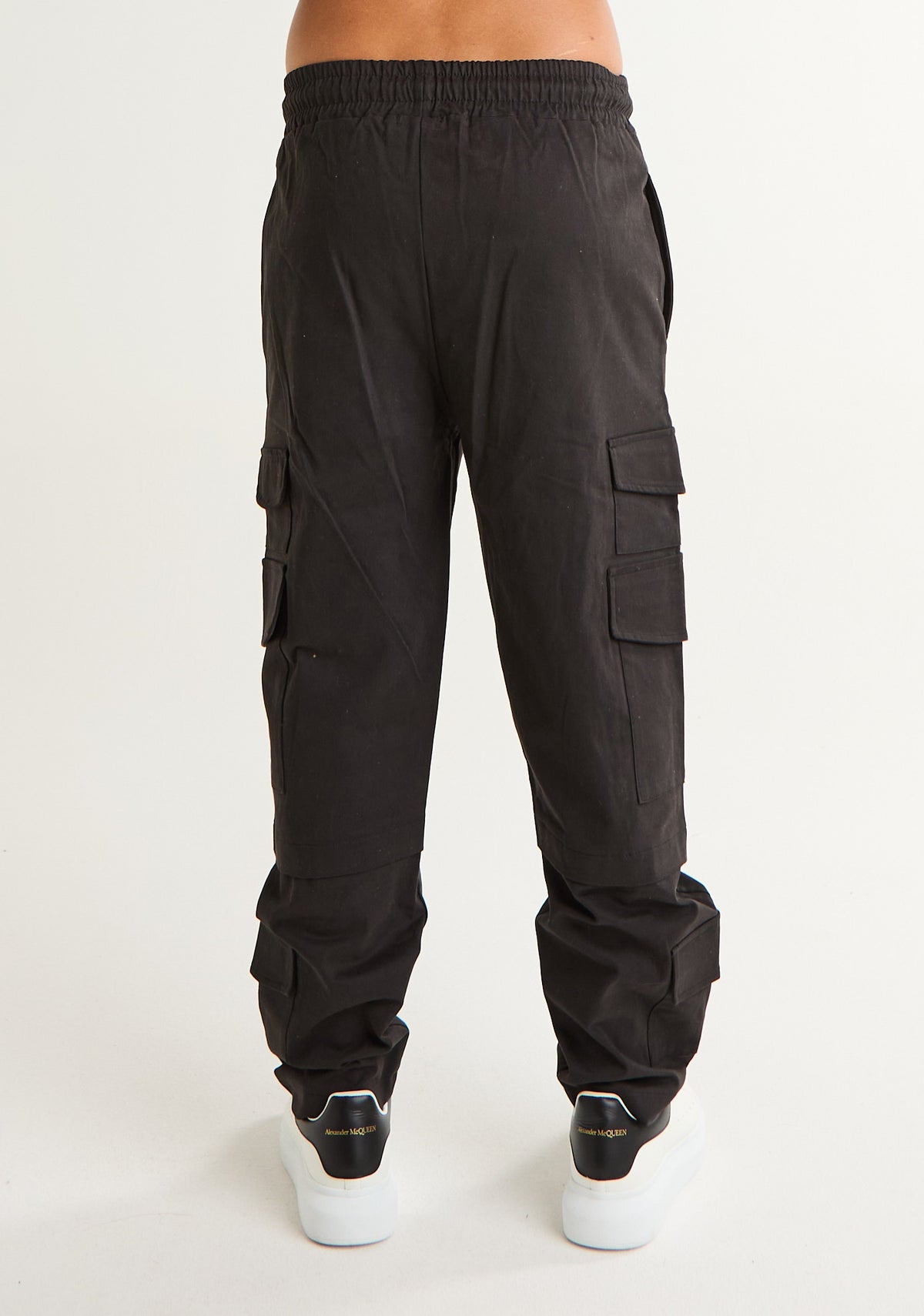 Pantalone cargo in gabardine