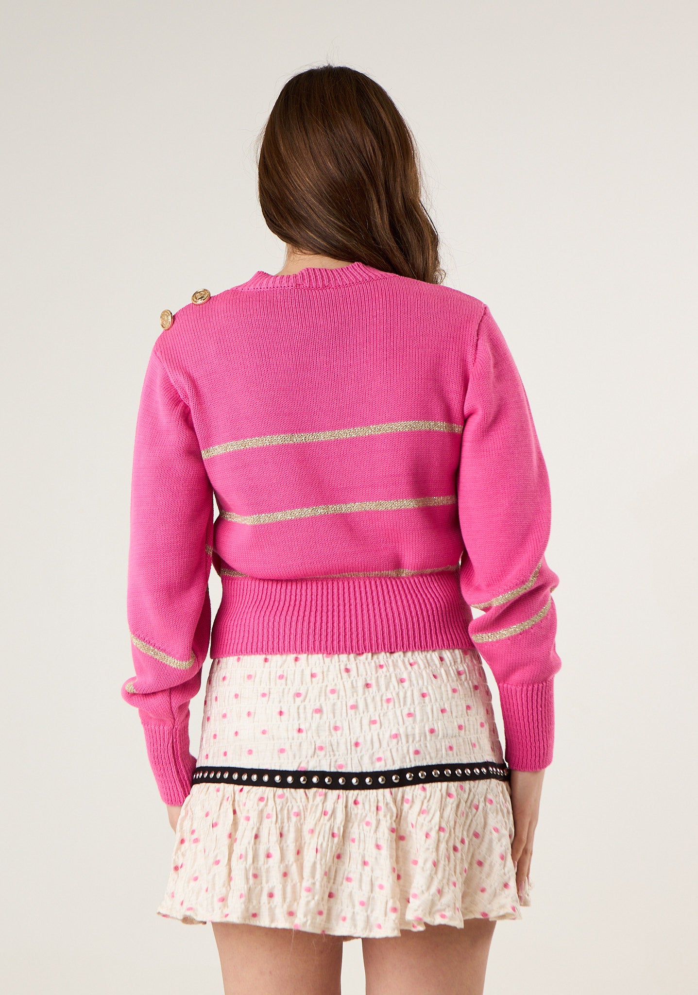 Maglia con righe lurex
