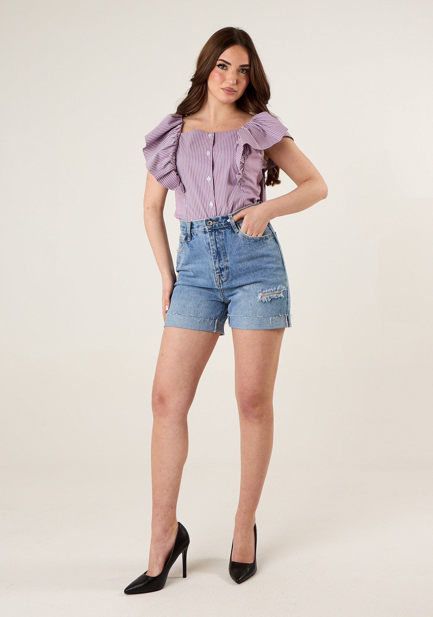 Short in denim