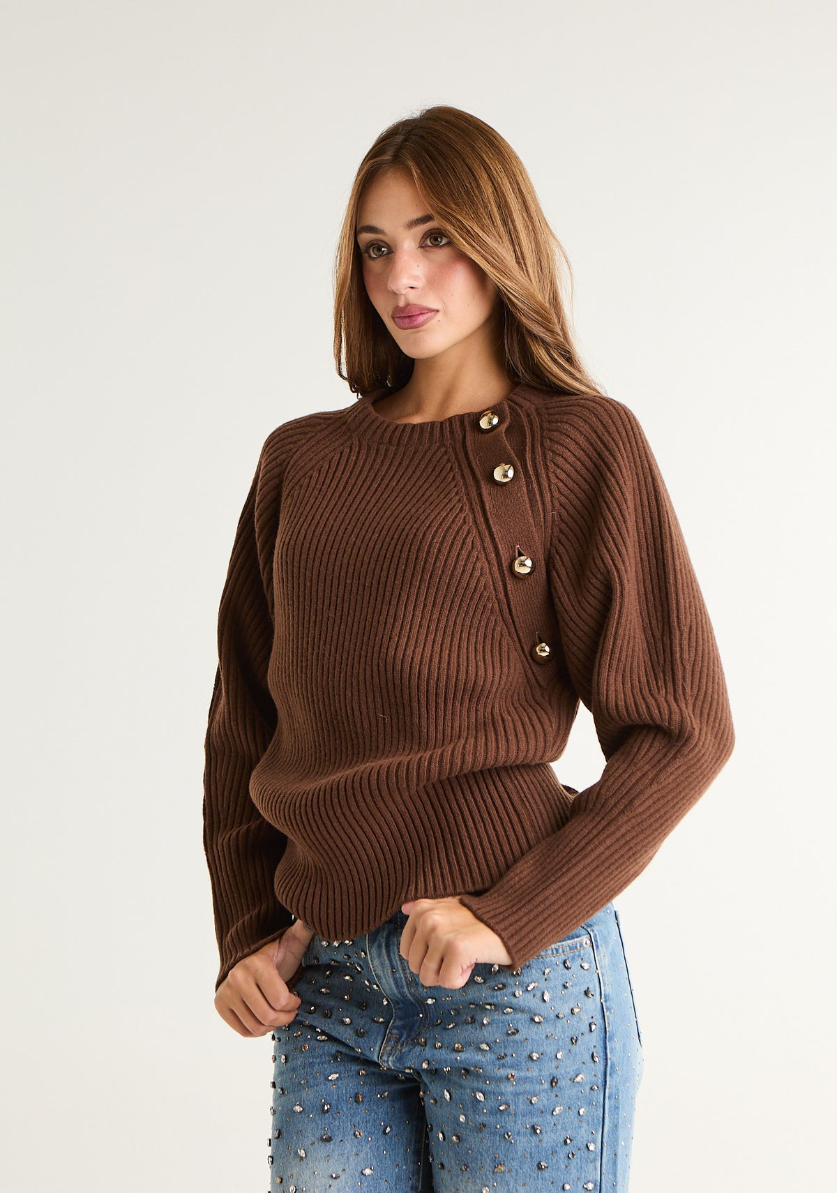 Maglione con dettaglio laterale