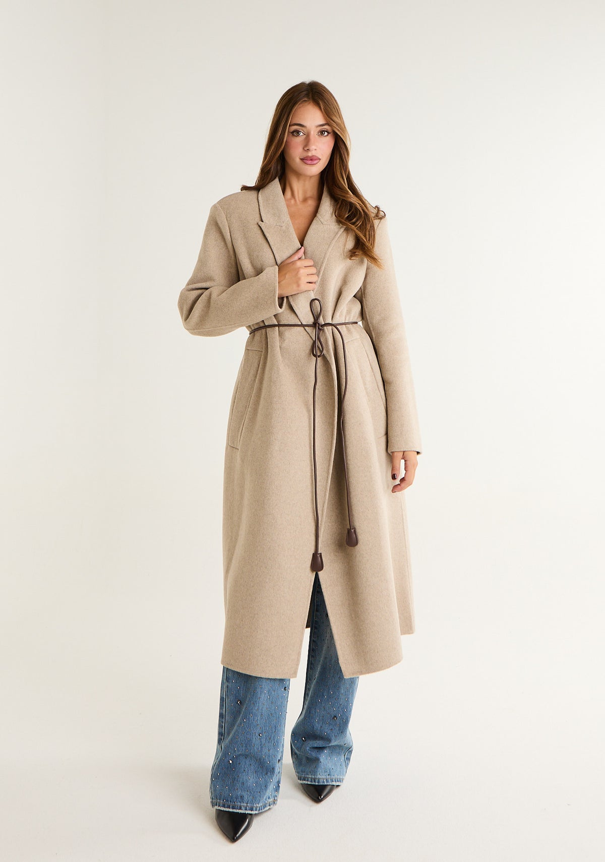 Cappotto lungo con coordino