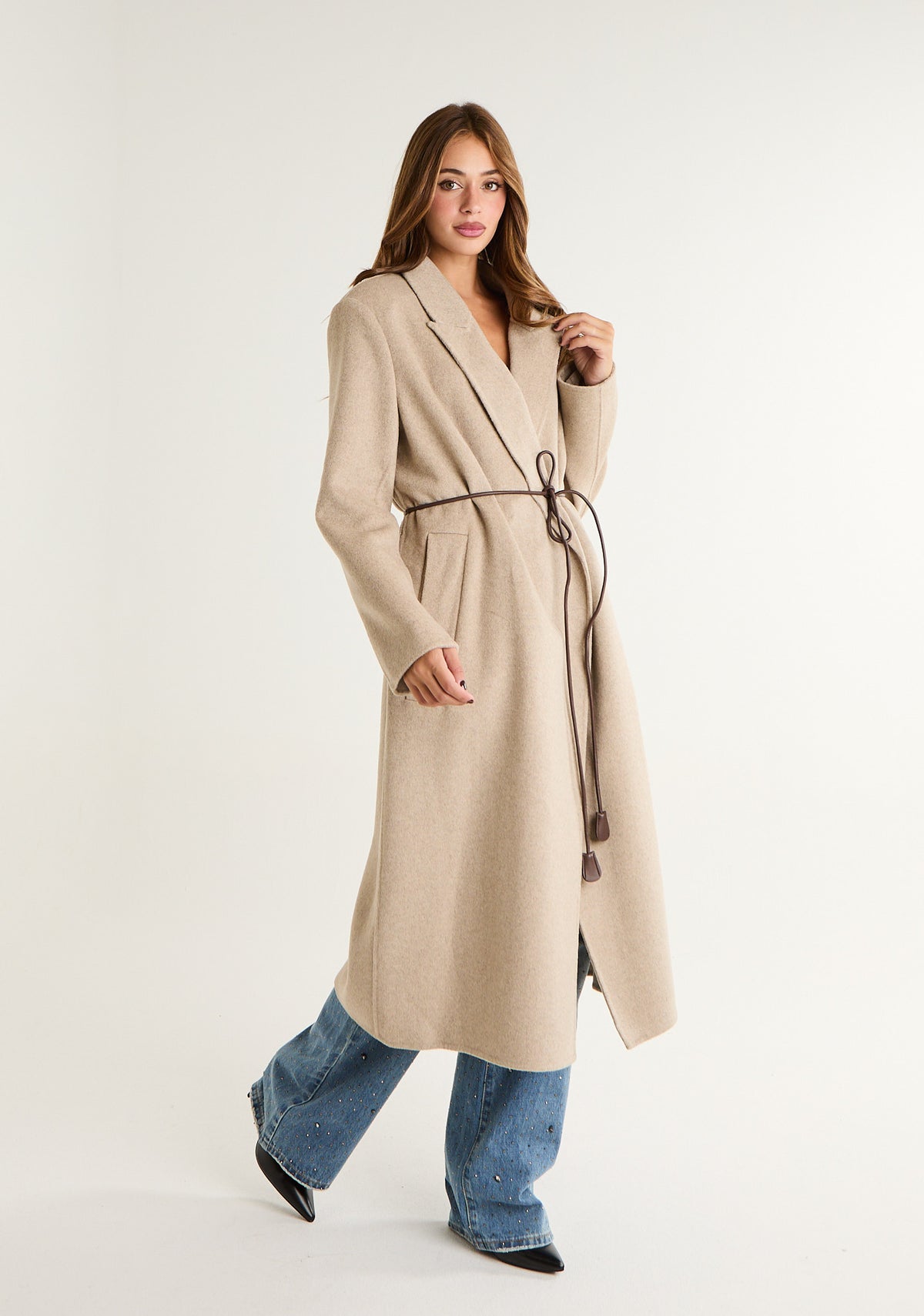 Cappotto lungo con coordino