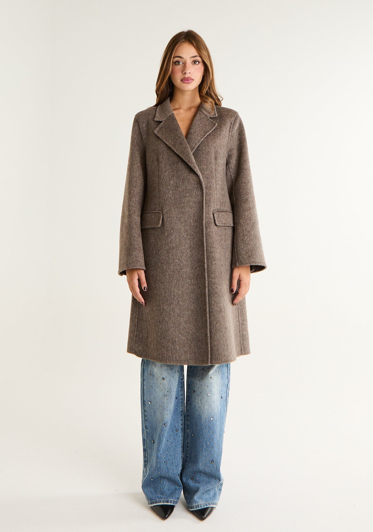 Cappotto midi in panno