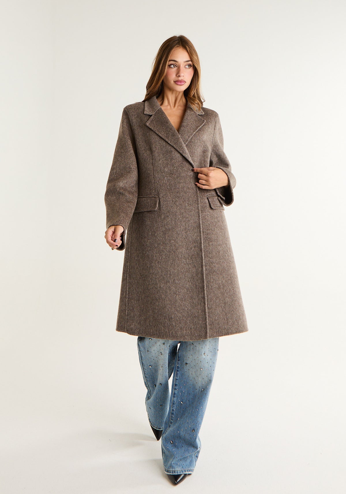 Cappotto midi in panno