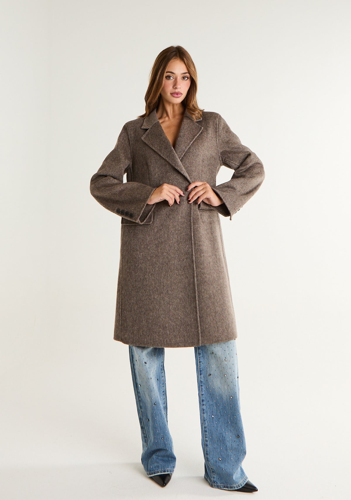 Cappotto midi in panno