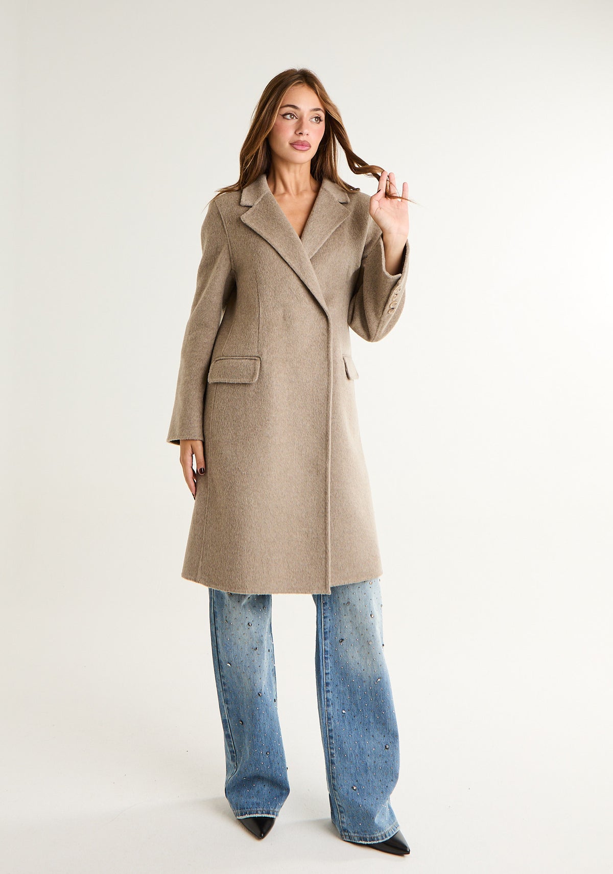 Cappotto midi in panno