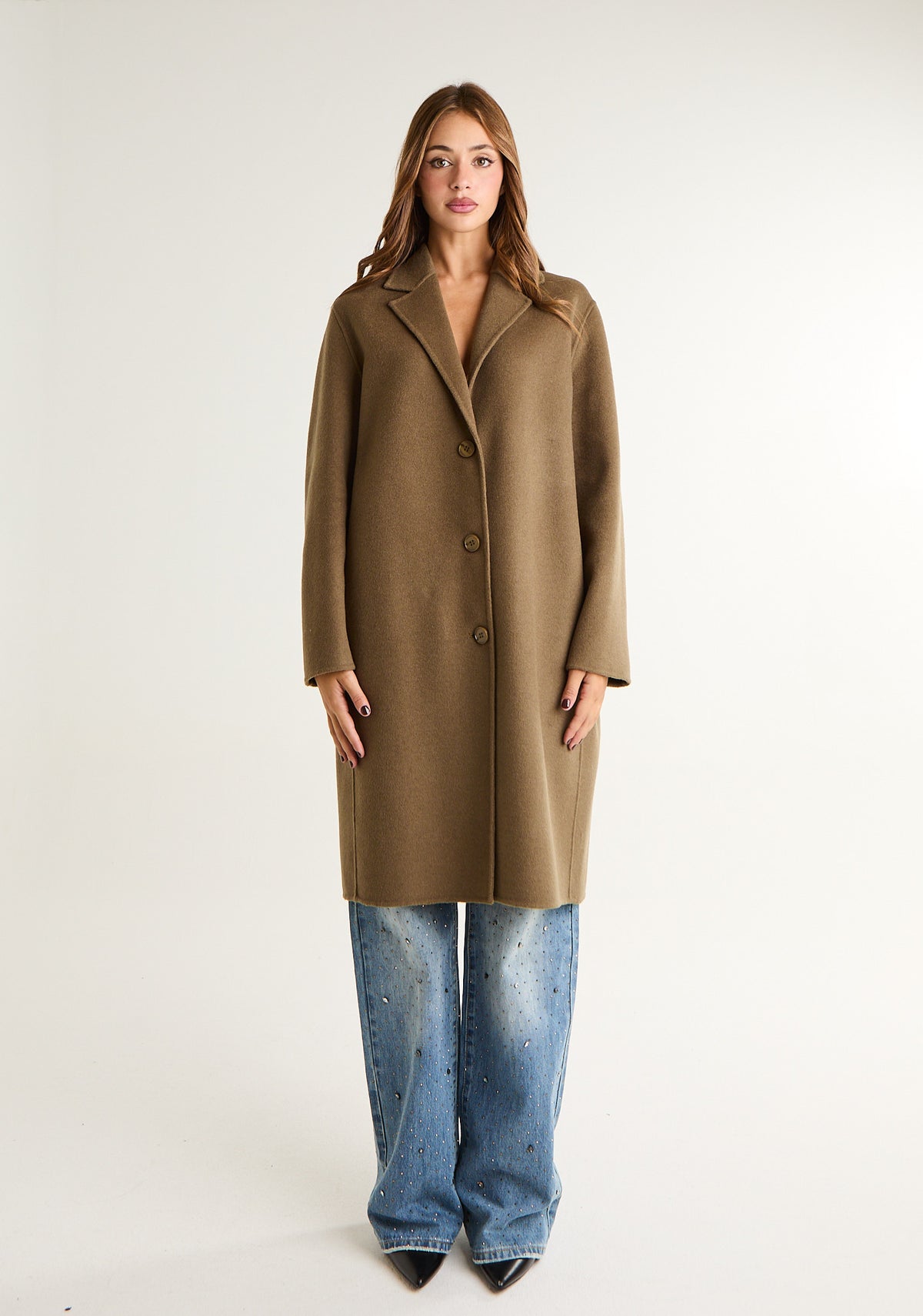 Cappotto midi in panno