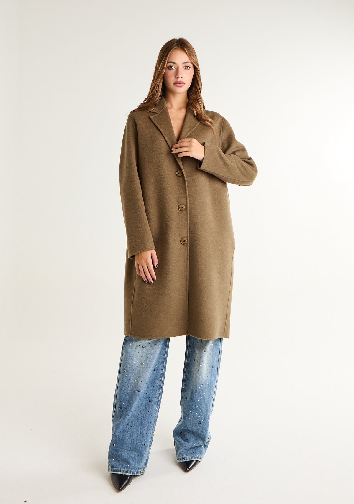 Cappotto midi in panno
