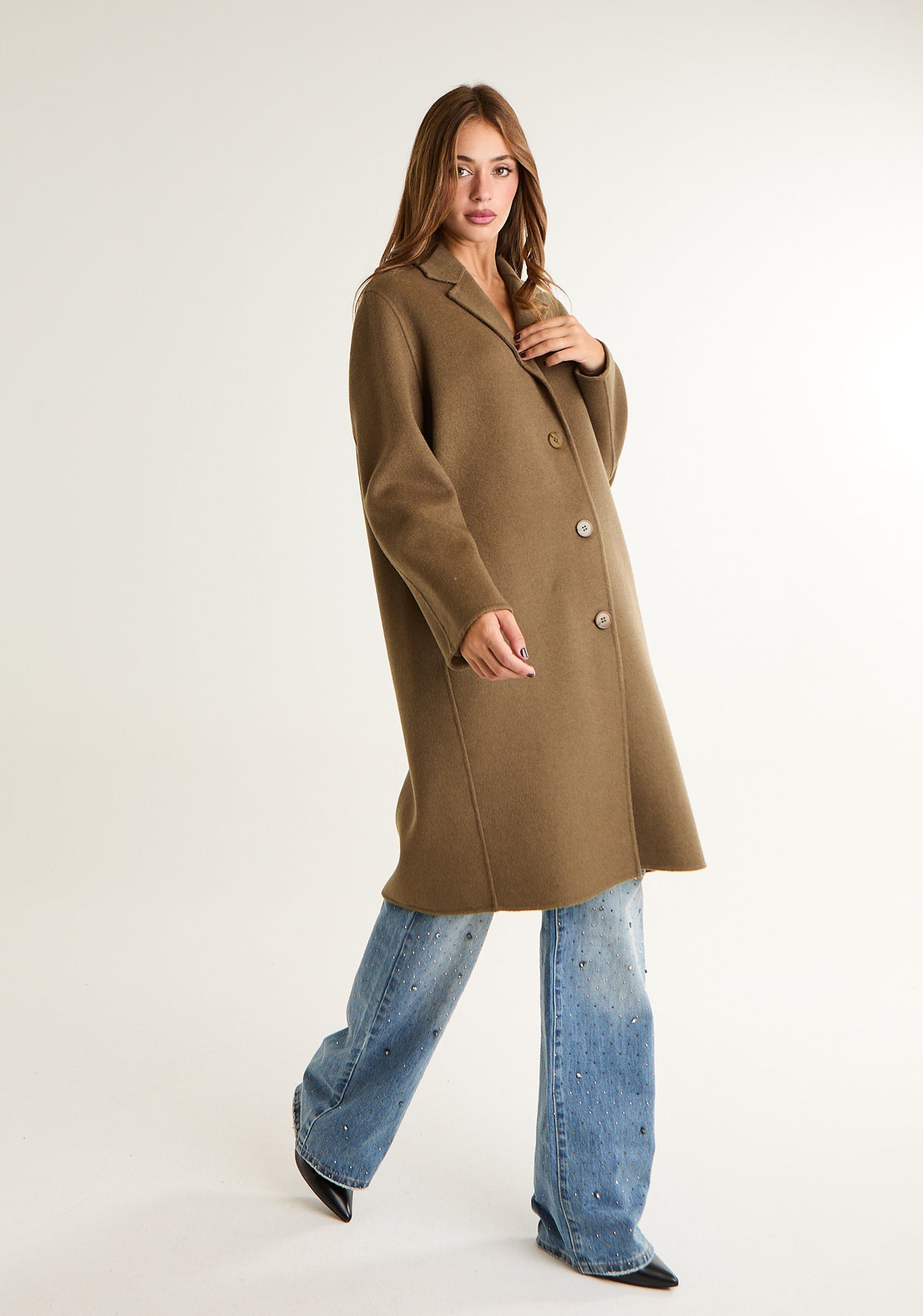 Cappotto midi in panno