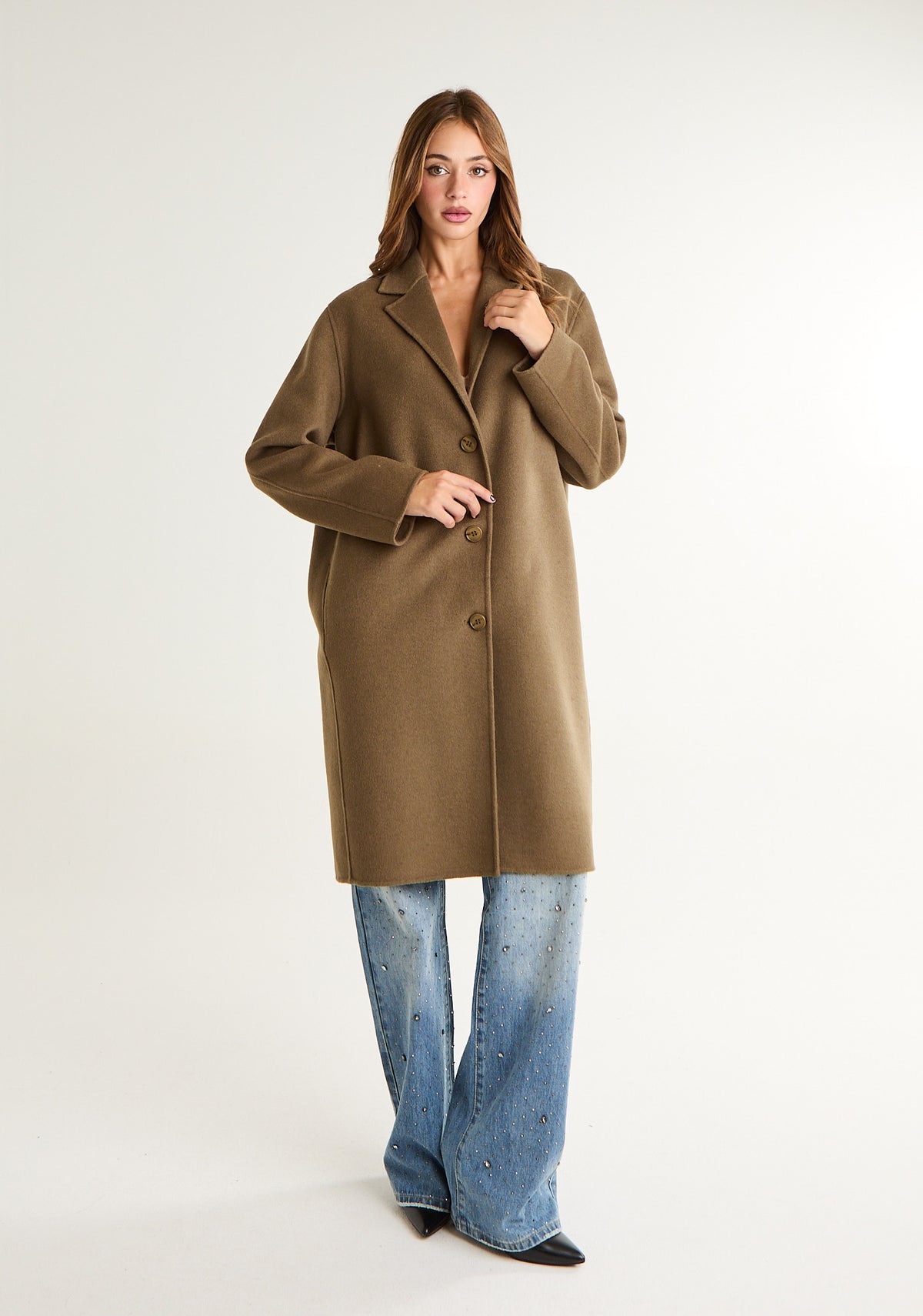 Cappotto midi in panno