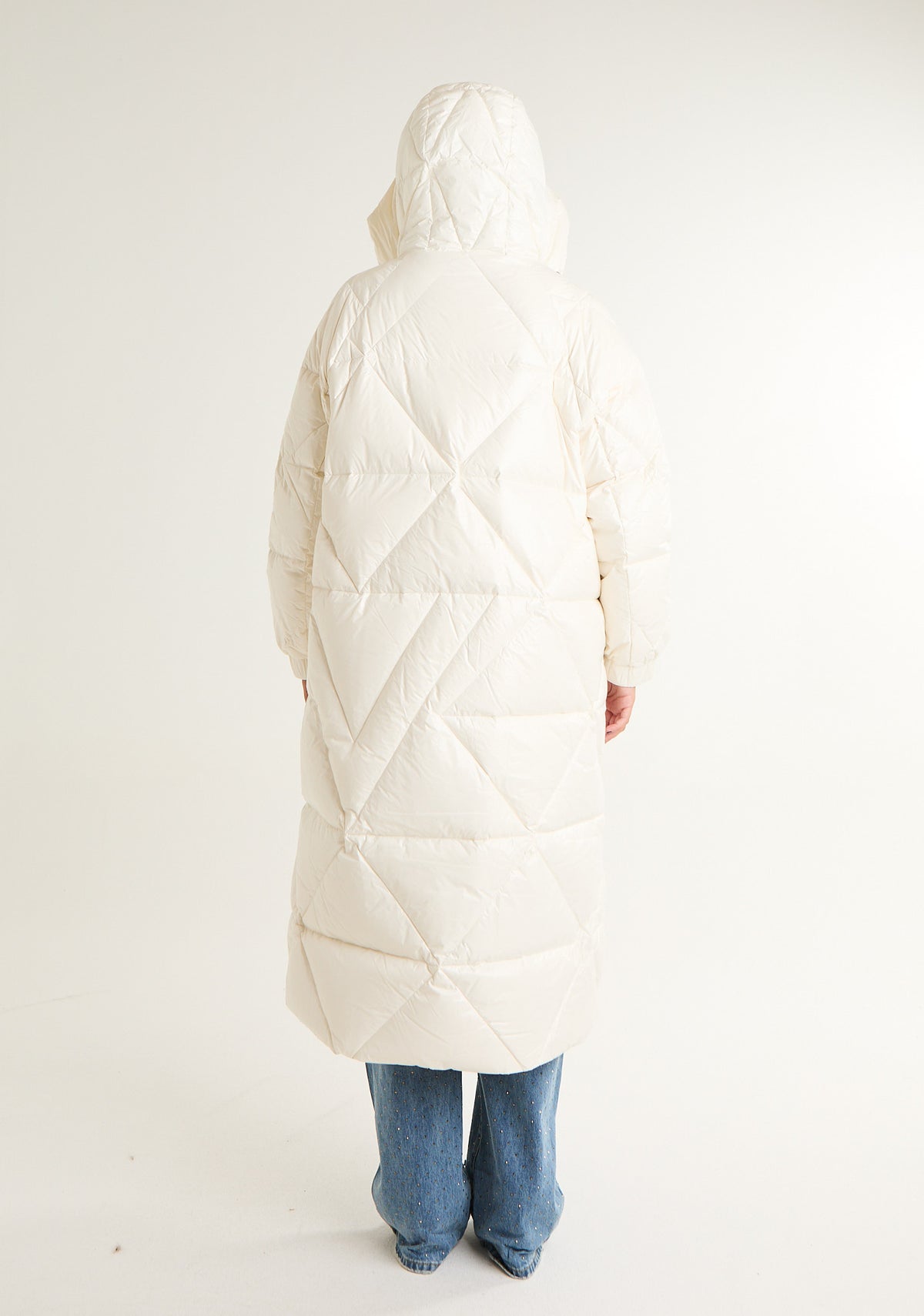 Piumino lungo trapuntato
