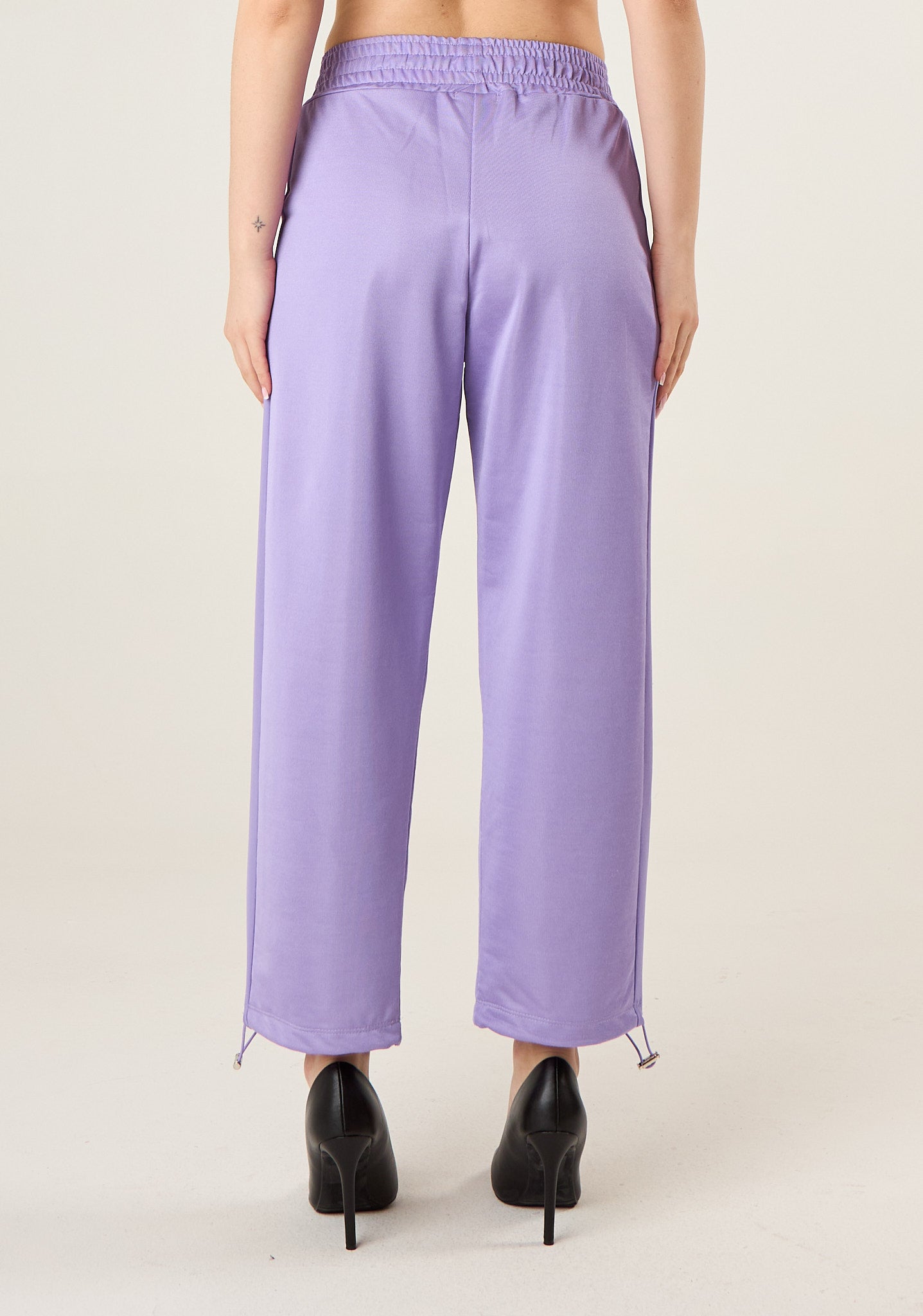 Pantalone palazzo in tessuto scivolato