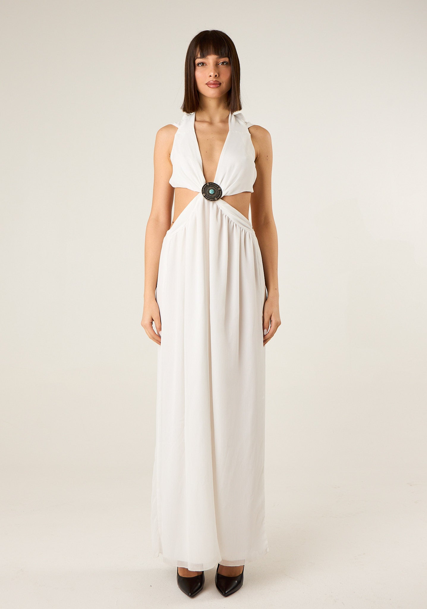 Abito lungo a schiena scoperta