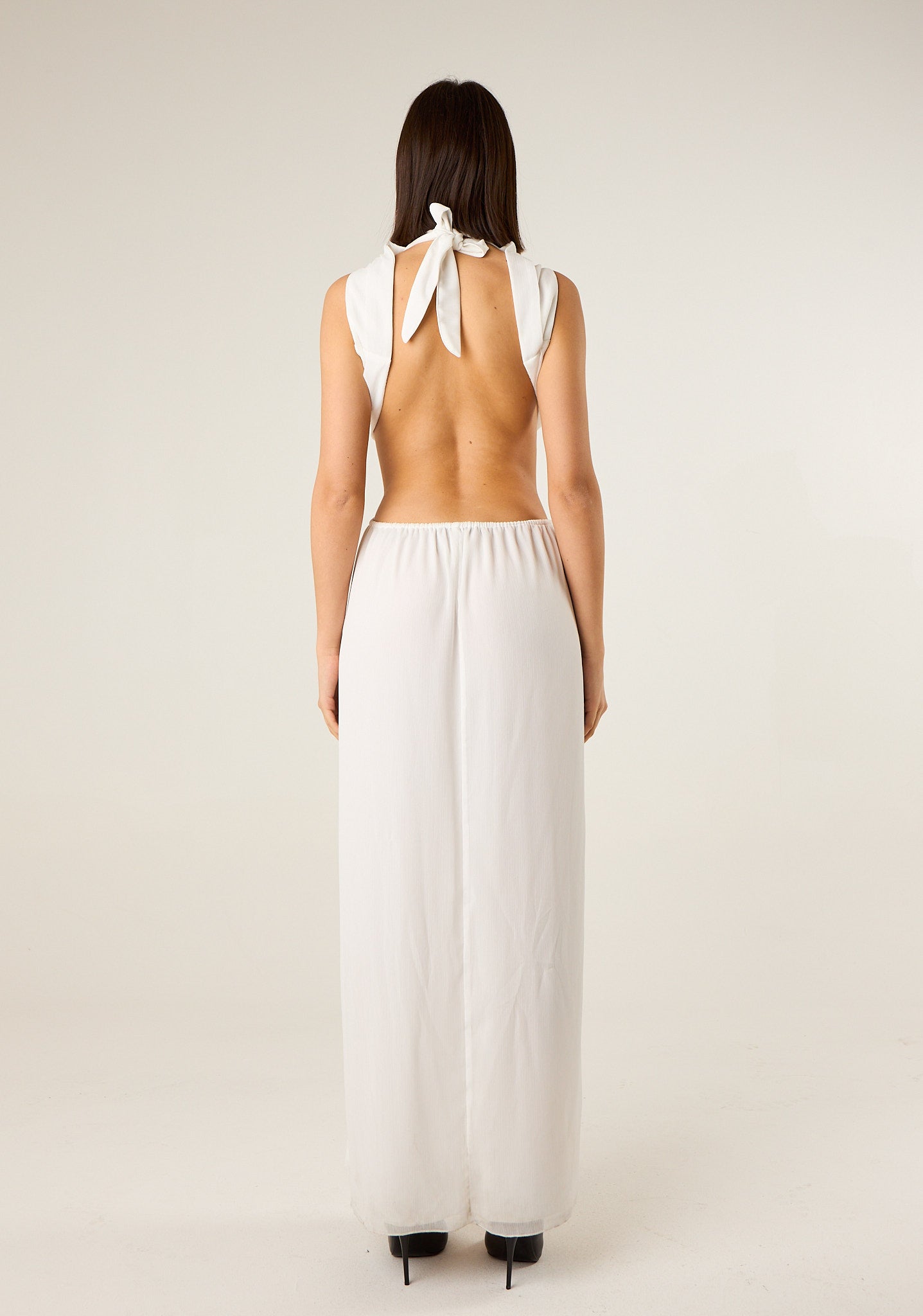 Abito lungo a schiena scoperta