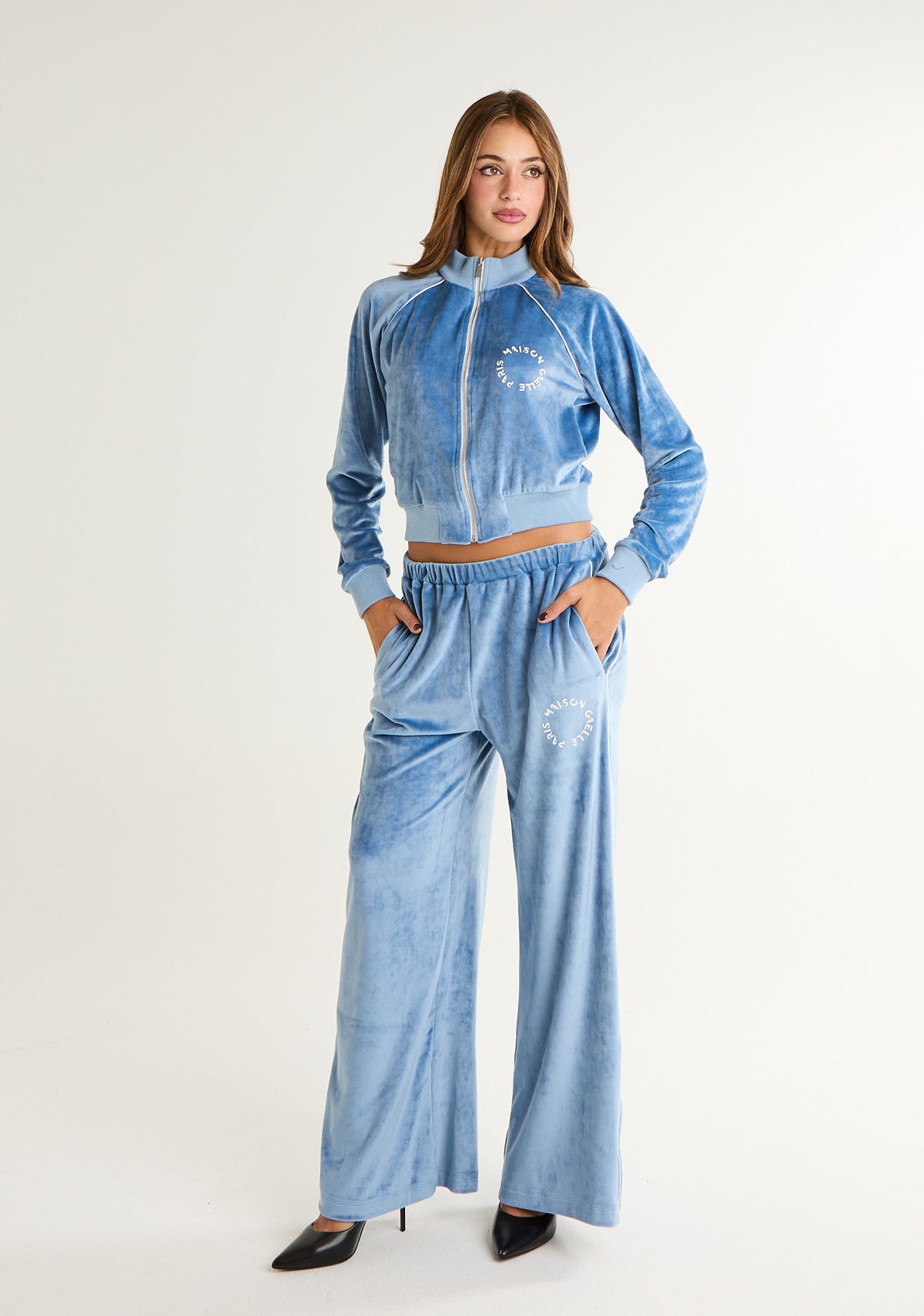 Pantalone palazzo in ciniglia