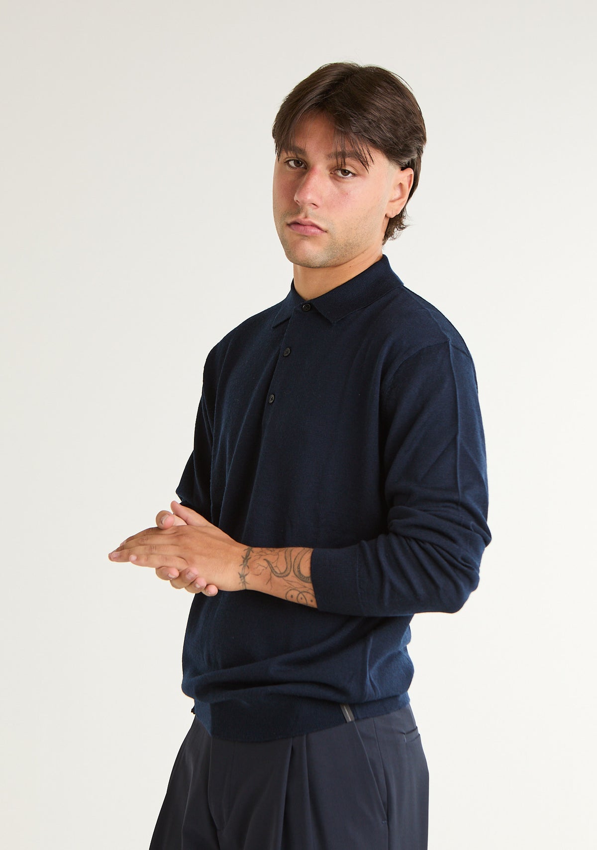 Maglia polo a tessuto sottile