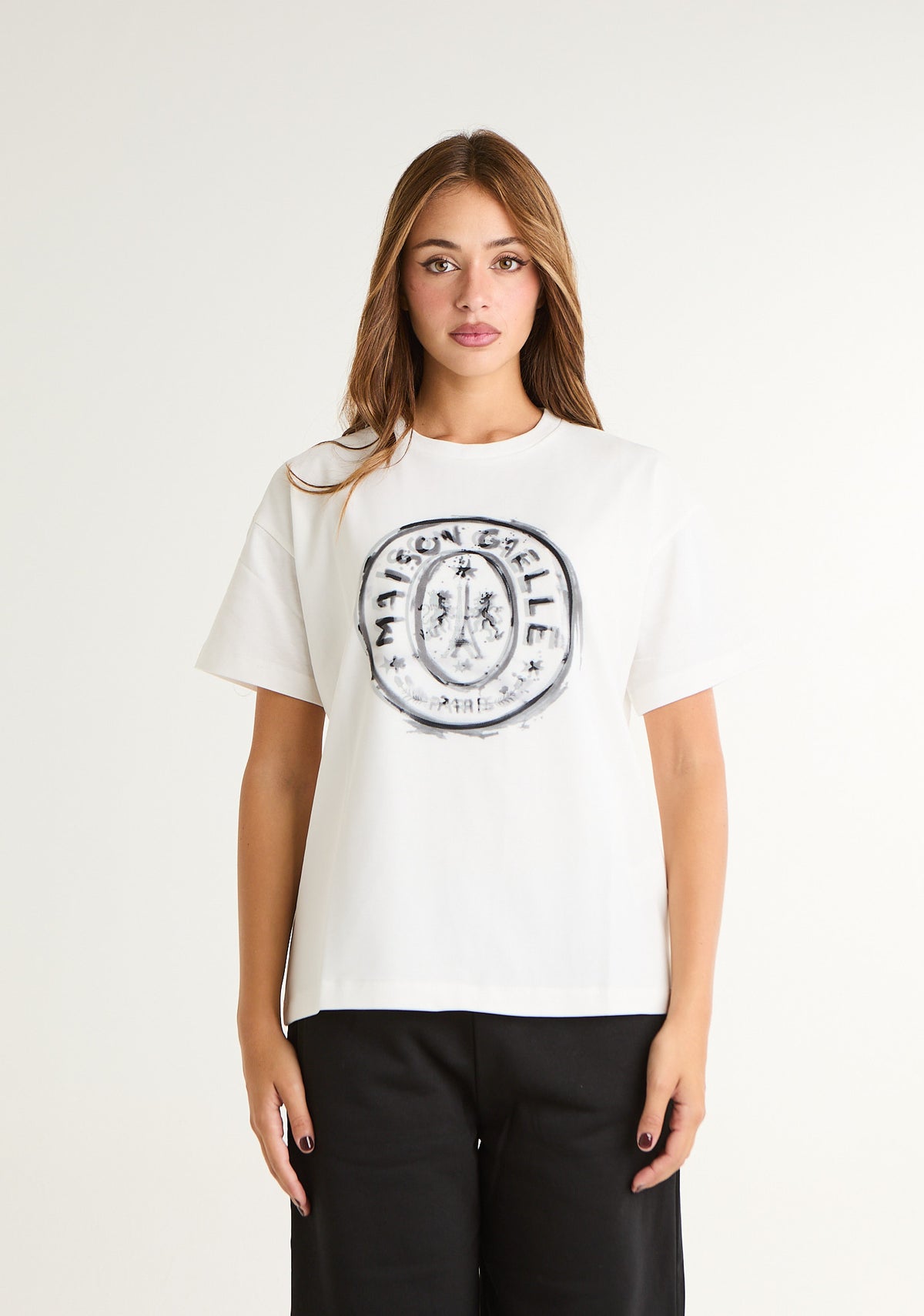 T-shirt con doppia stampa