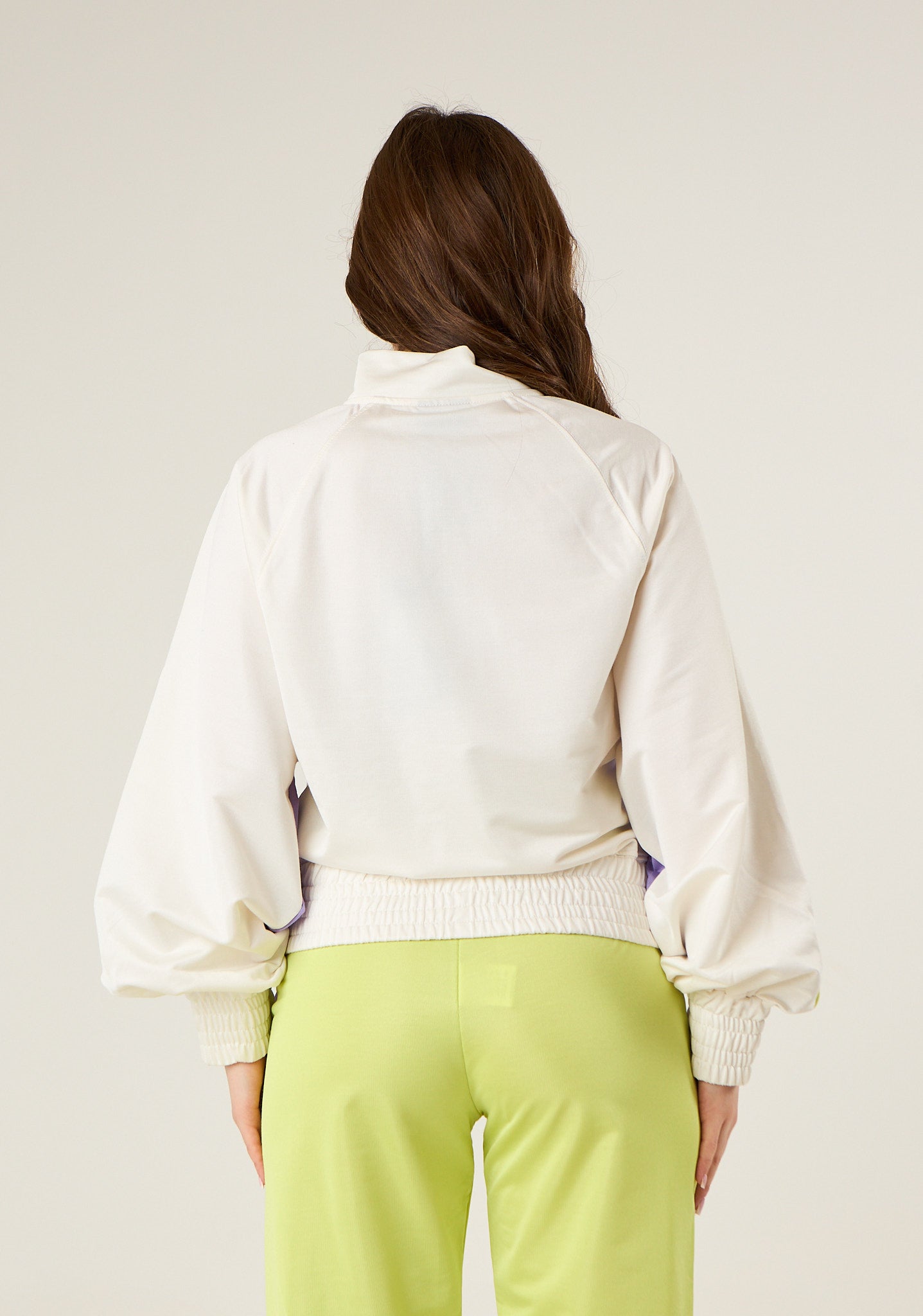 Felpa fullzip con bande colorate