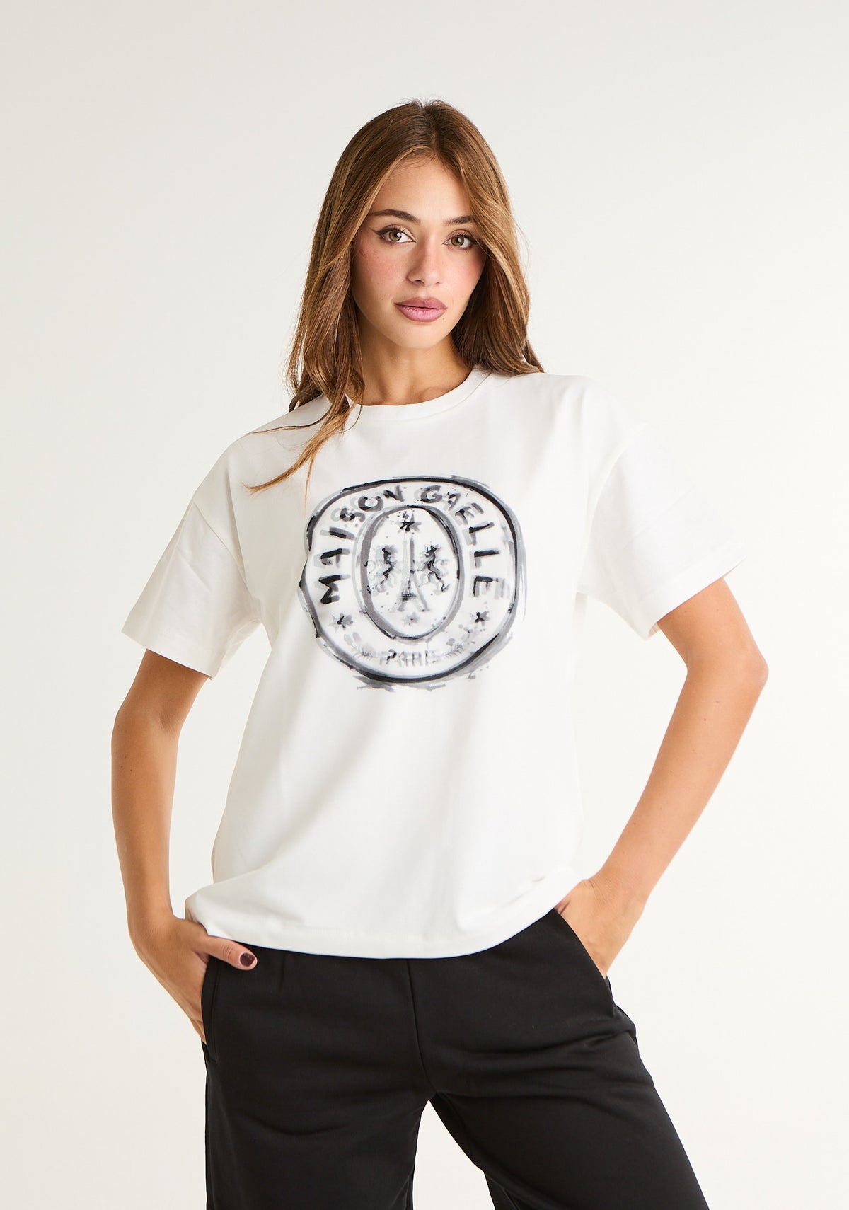 T-shirt con doppia stampa
