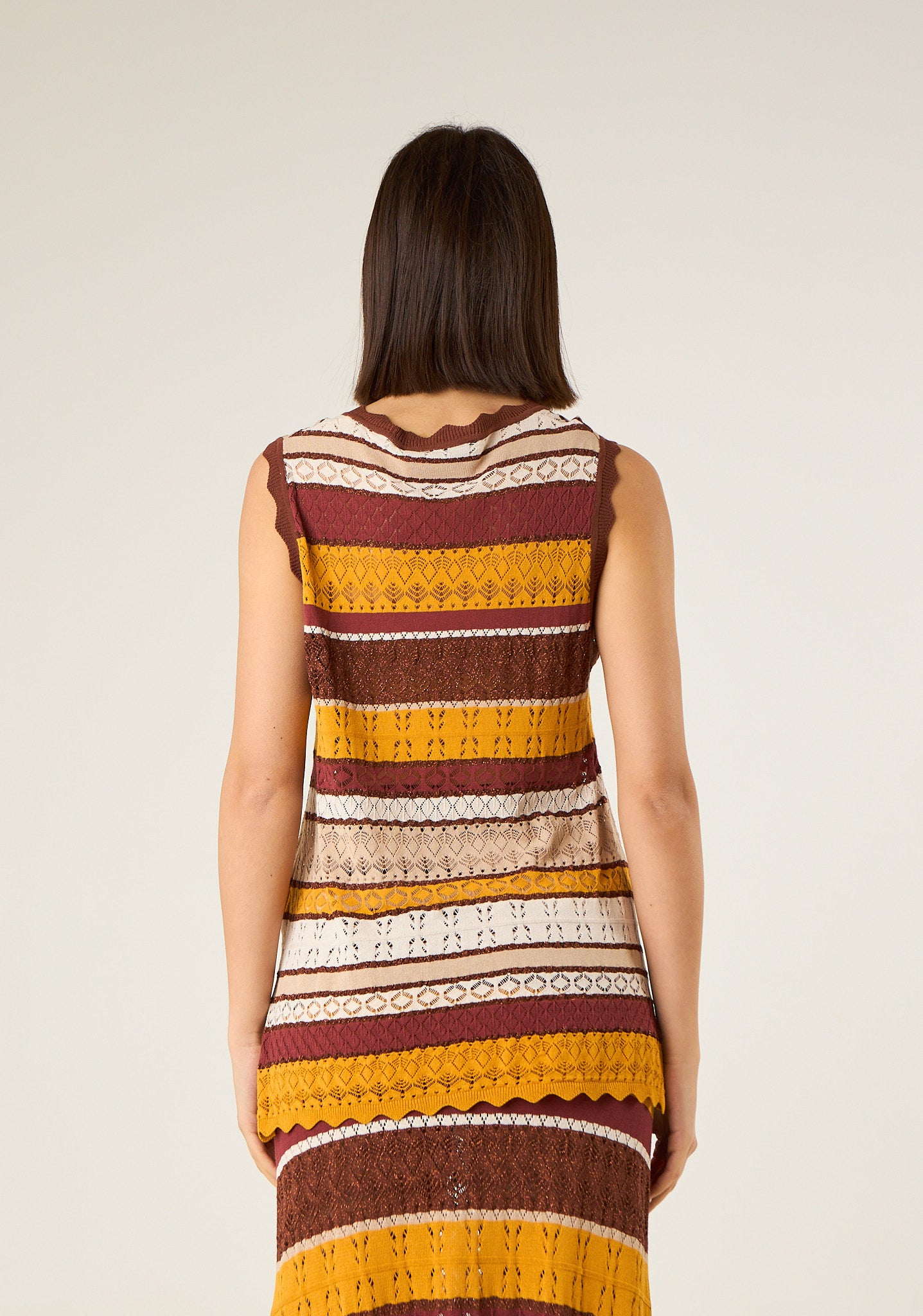 Canotta in maglia a righe