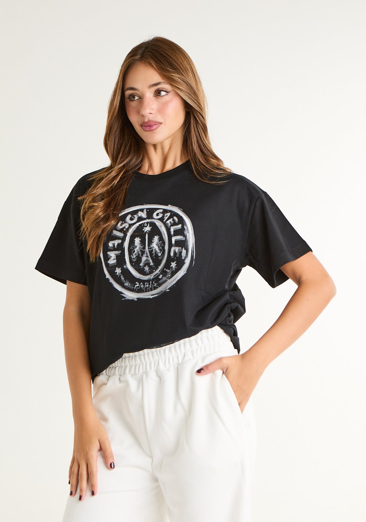 T-shirt con doppia stampa
