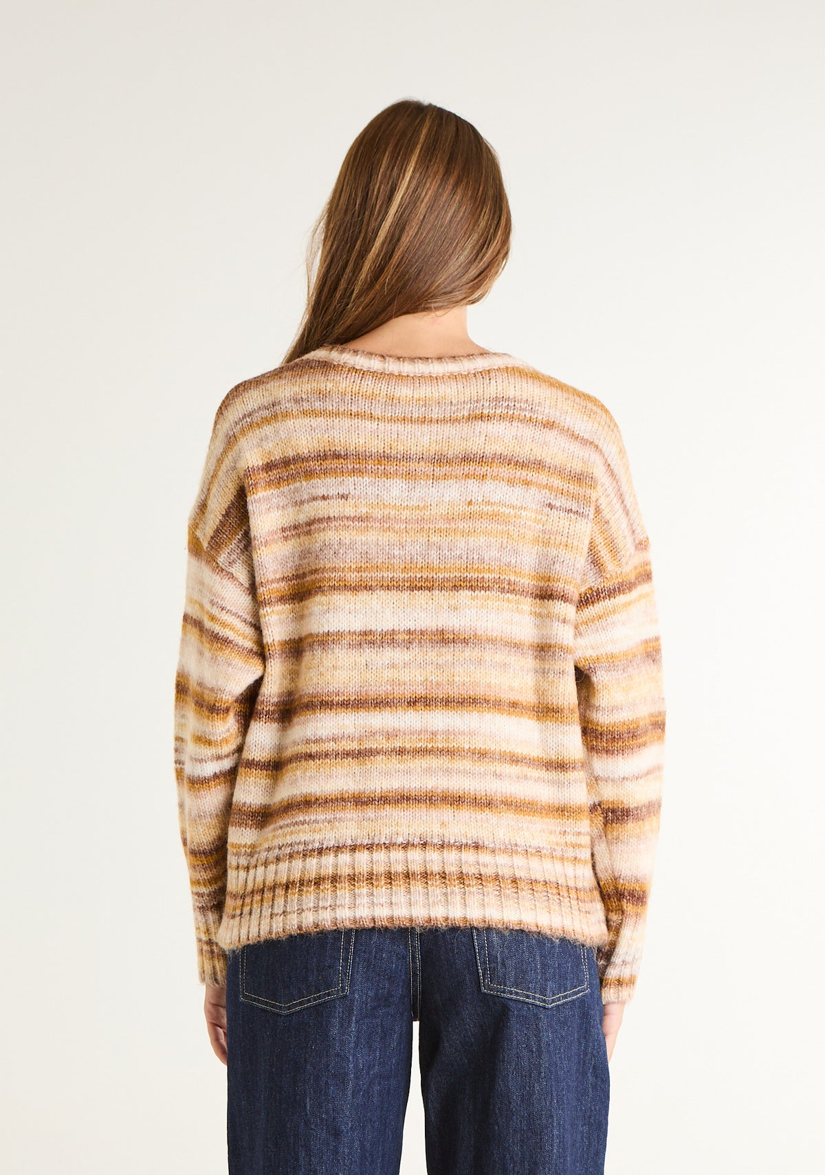 Maglia in misto lana a righe