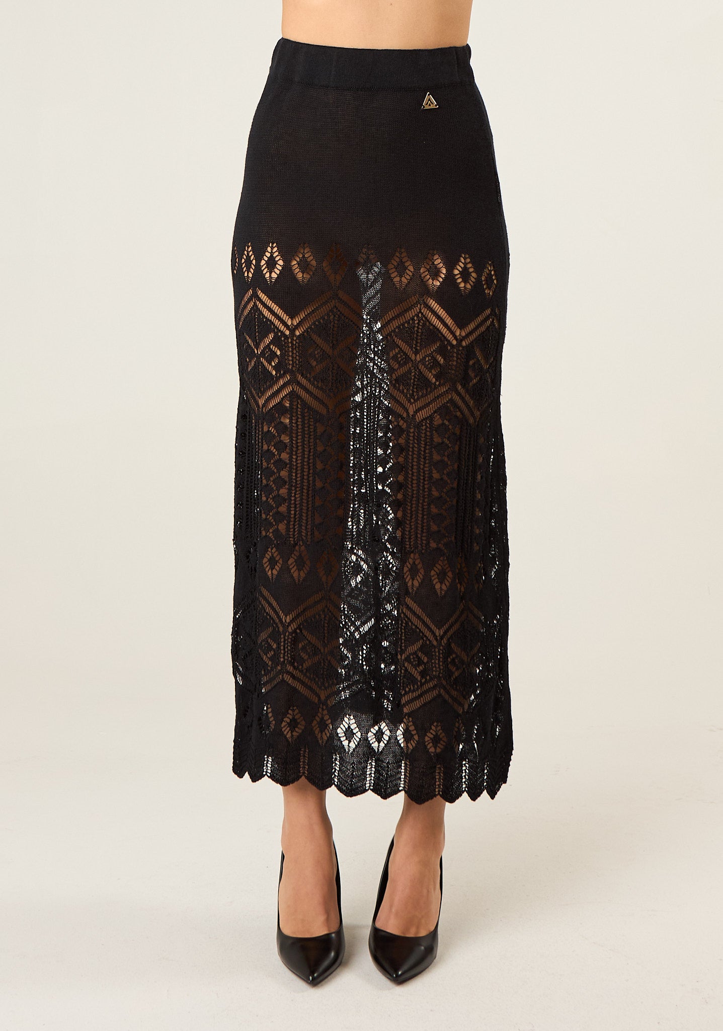 Gonna in maglia lavorata