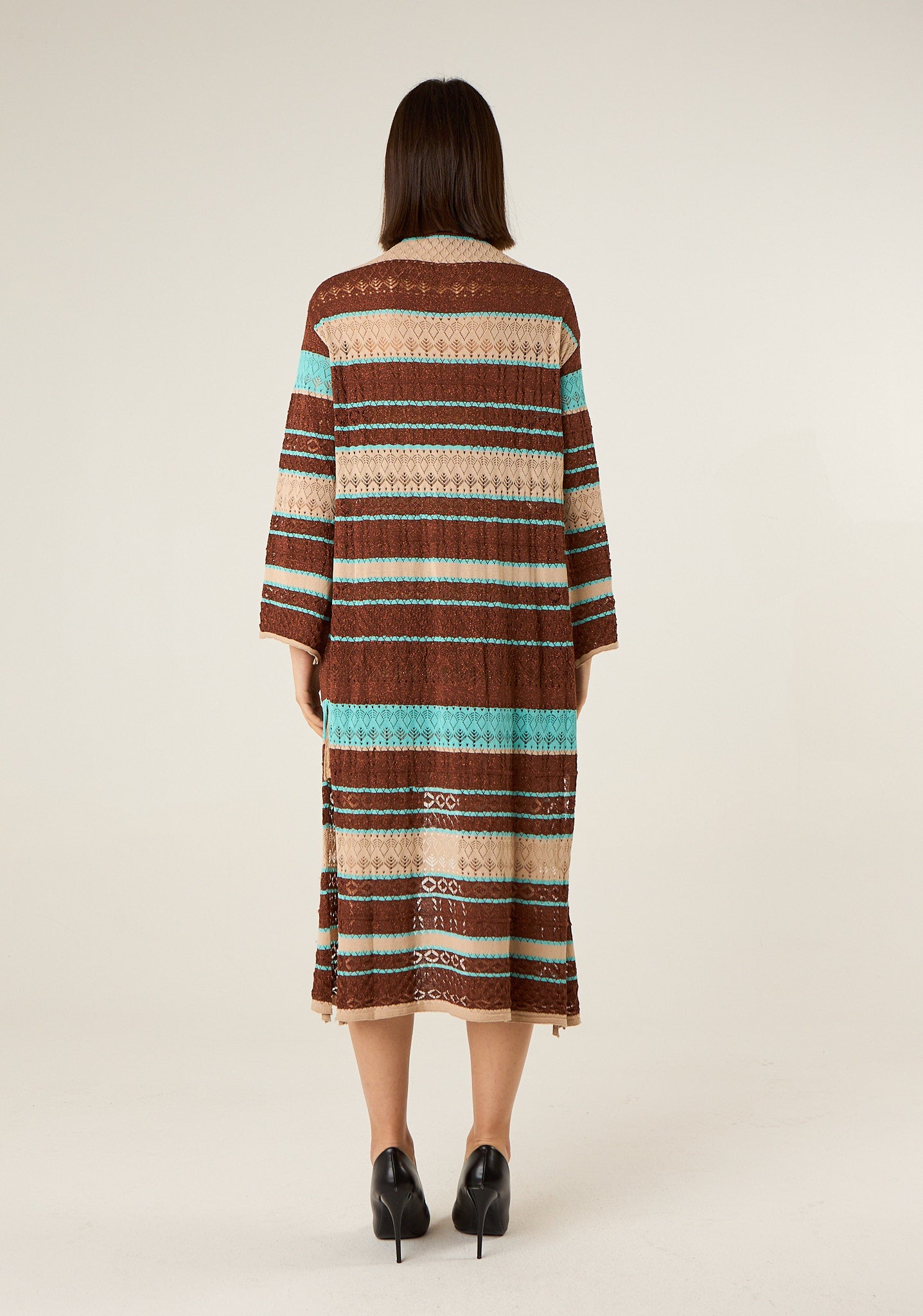 Kimono lungo in maglia lavorata