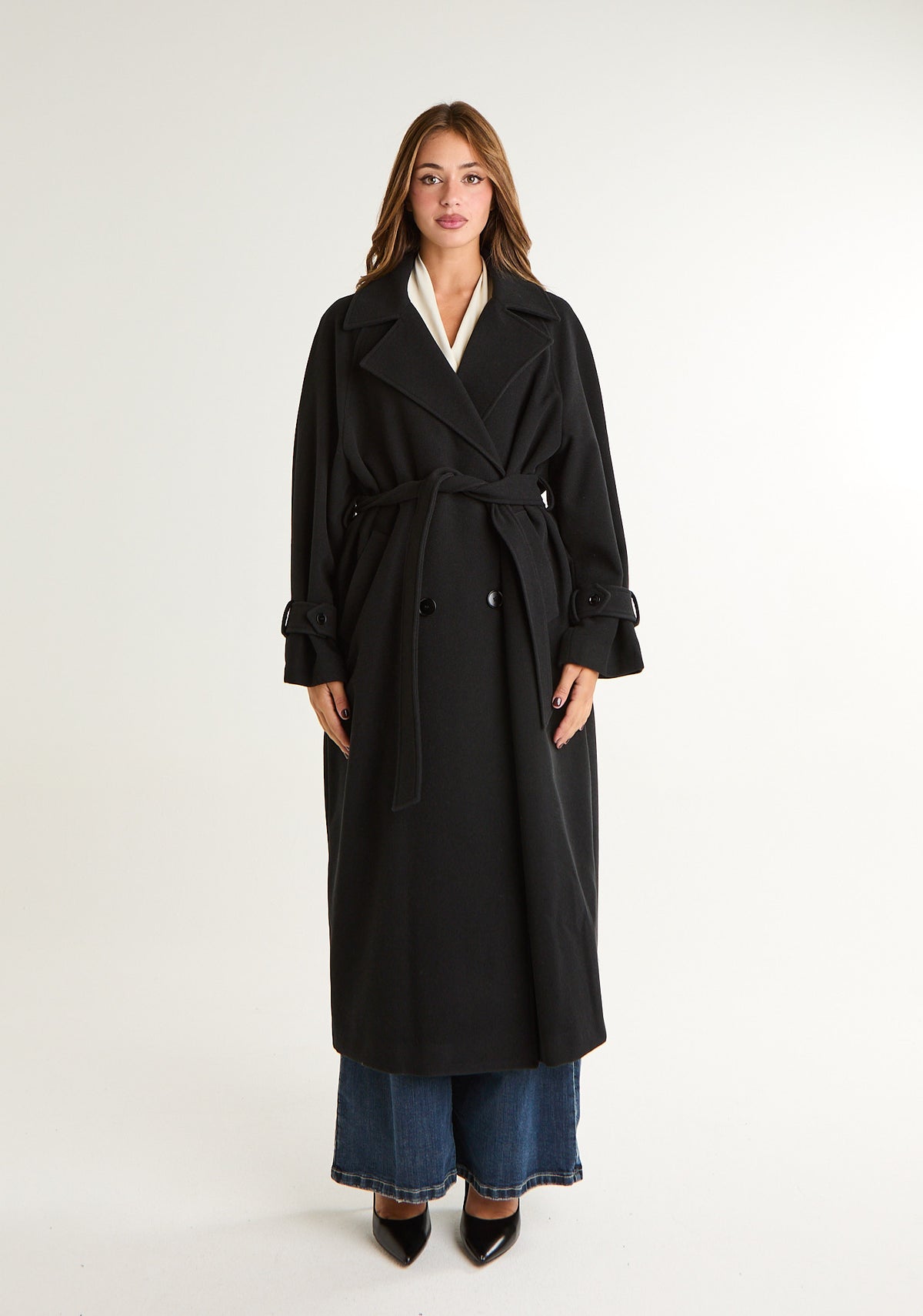 Cappotto over a revers ampi