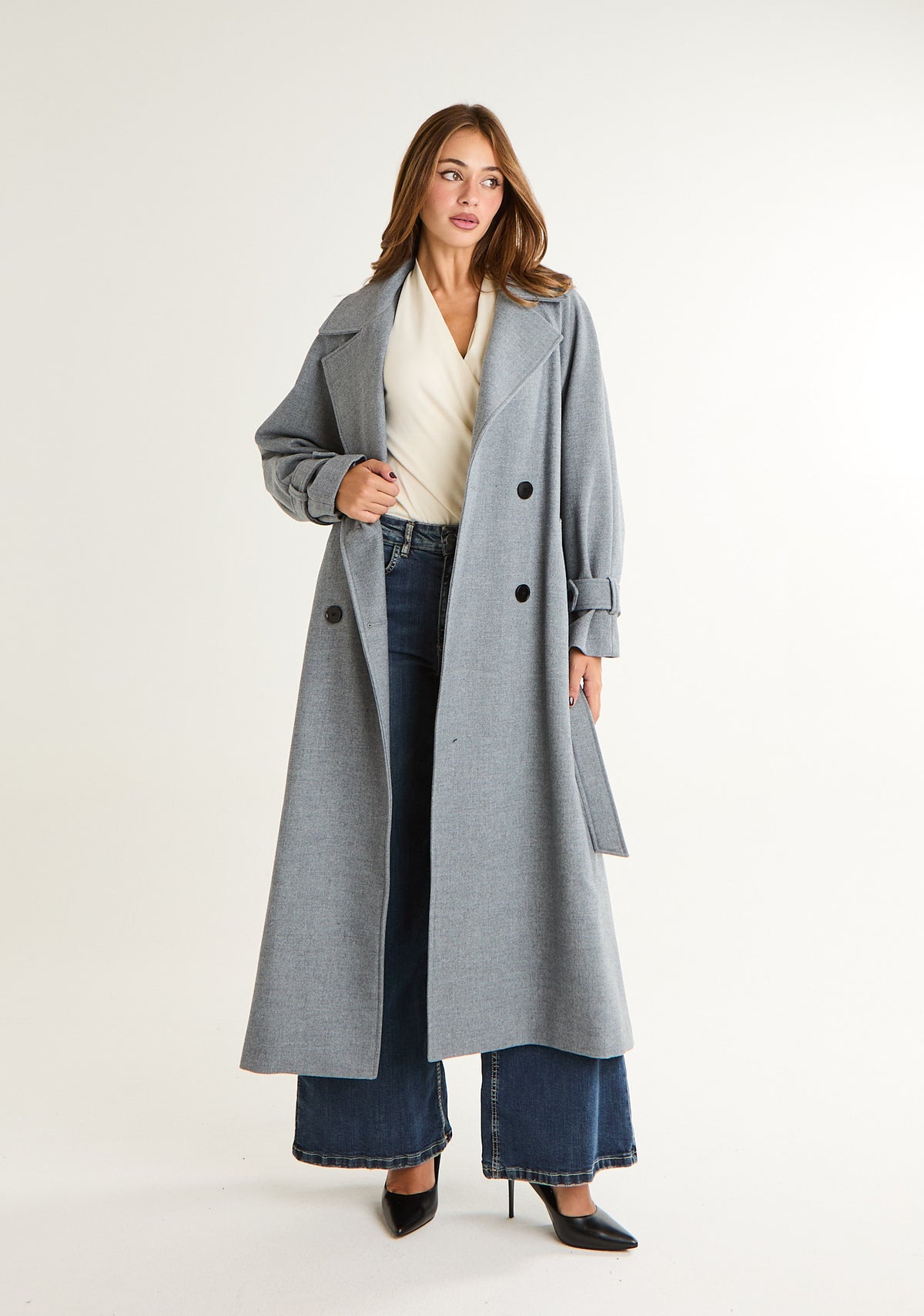 Cappotto over a revers ampi