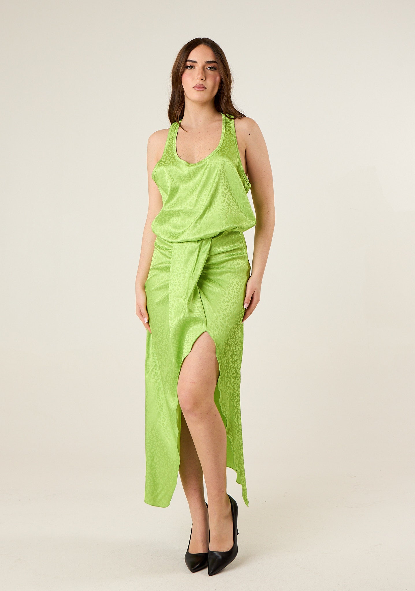 Abito lungo animalier