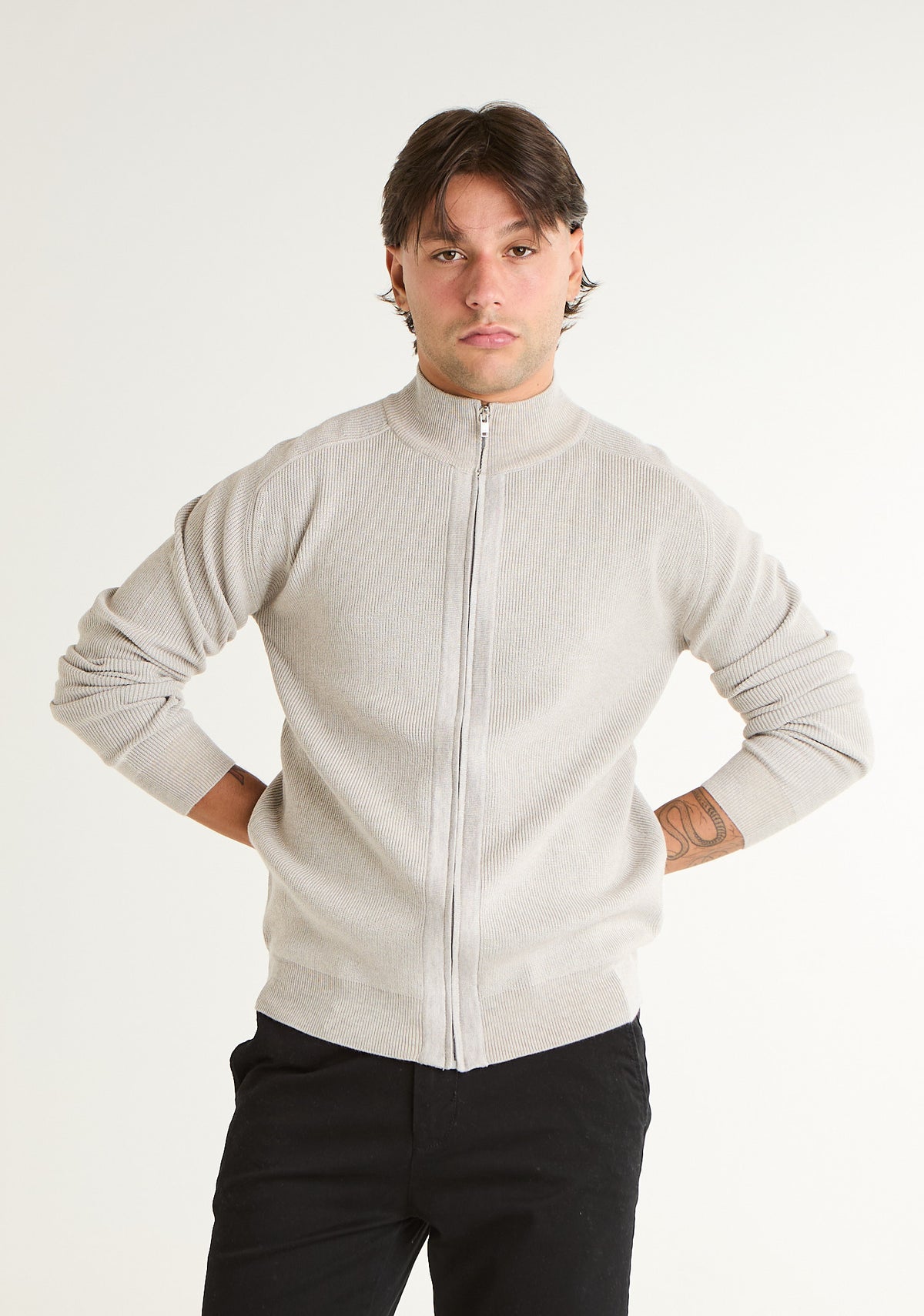 Maglia lupetto con fullzip