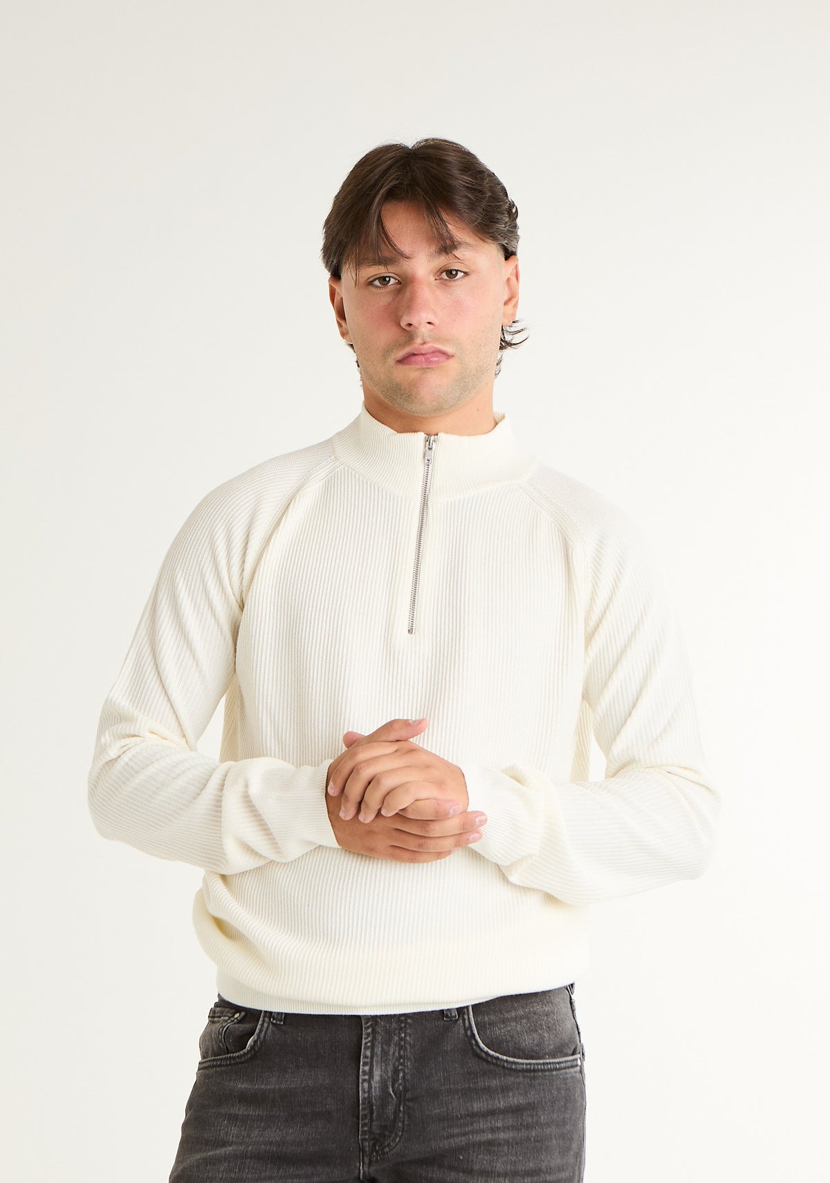 Maglia lupetto mezza zip