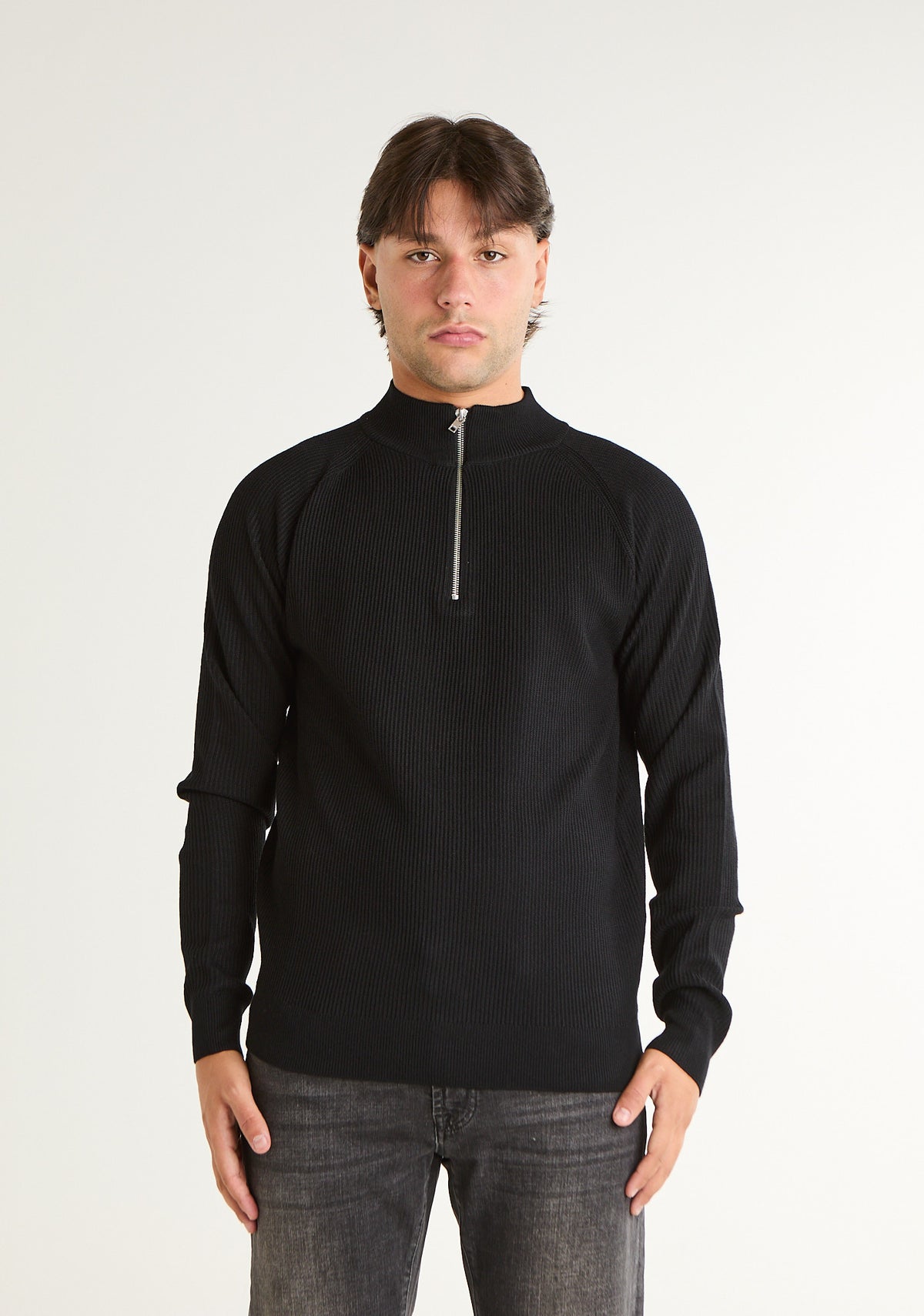 Maglia lupetto mezza zip