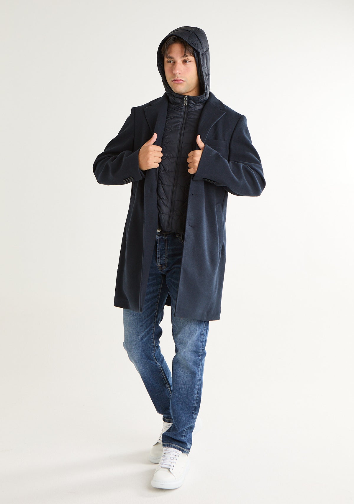 Cappotto con dettaglio removibile