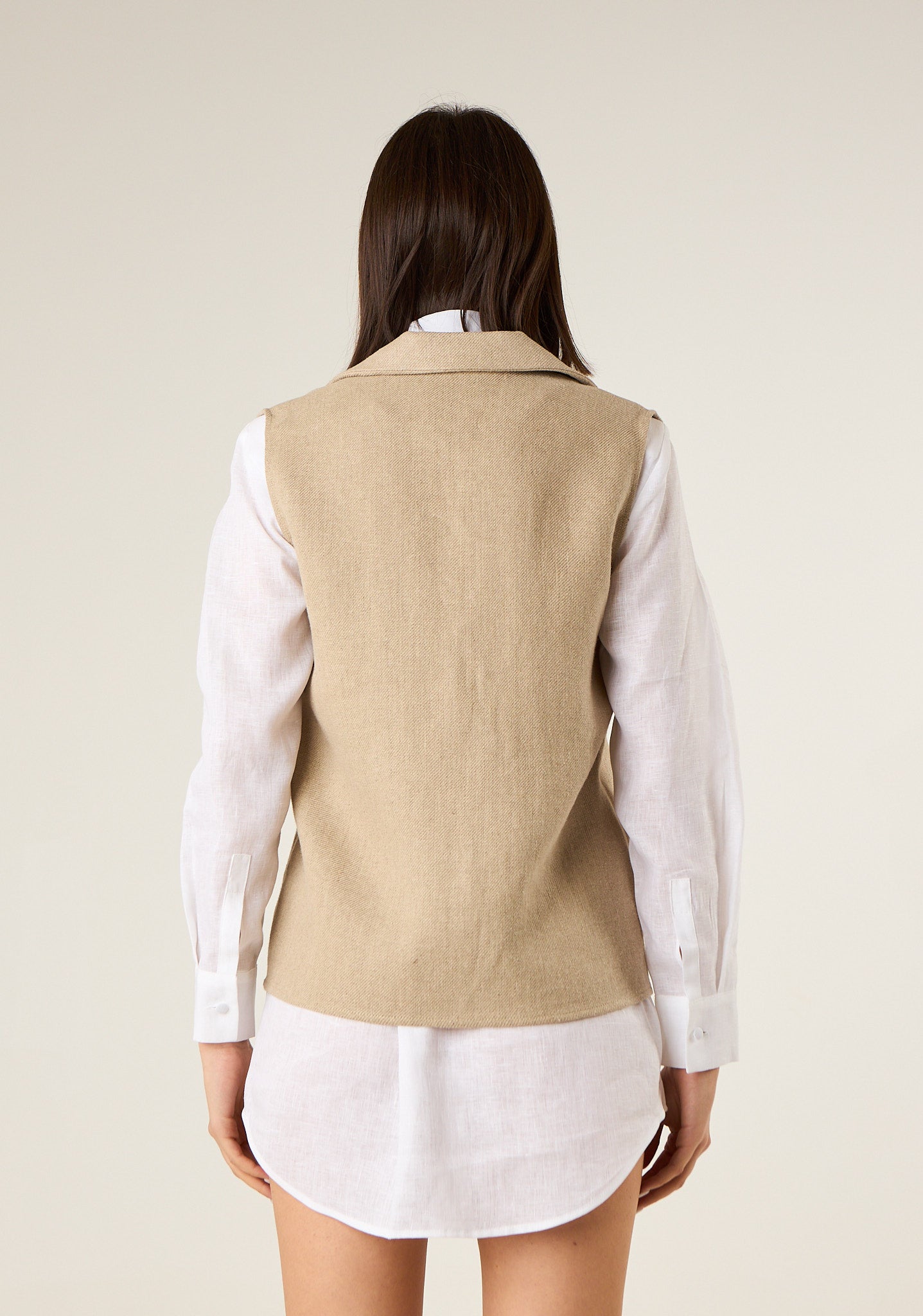 Gilet in tela di lino