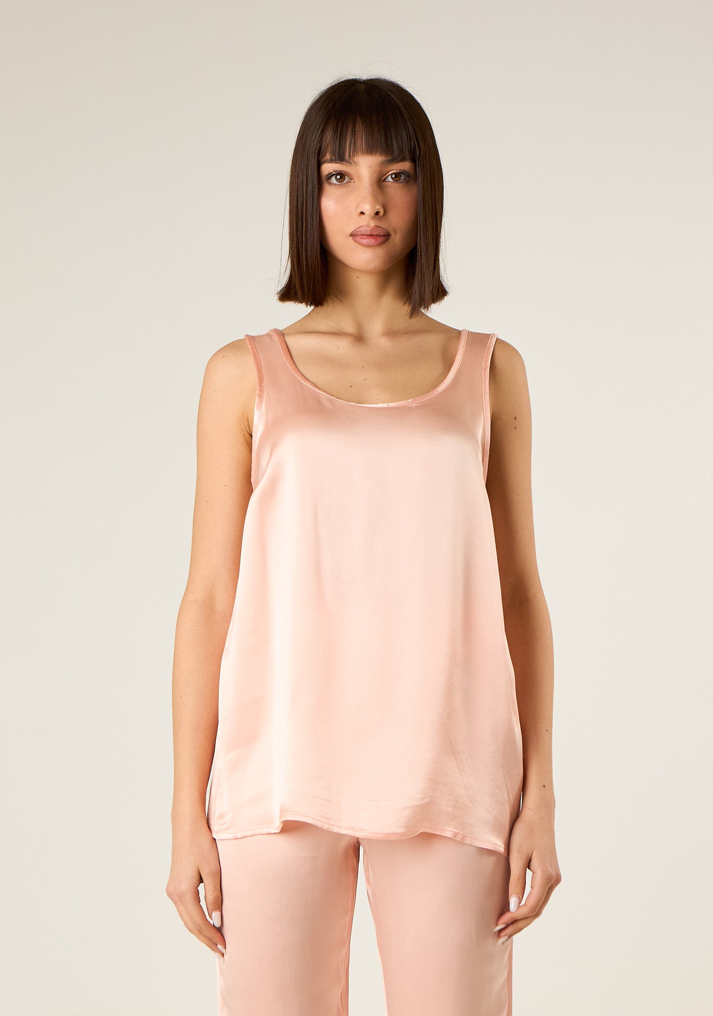 Canotta morbida in raso